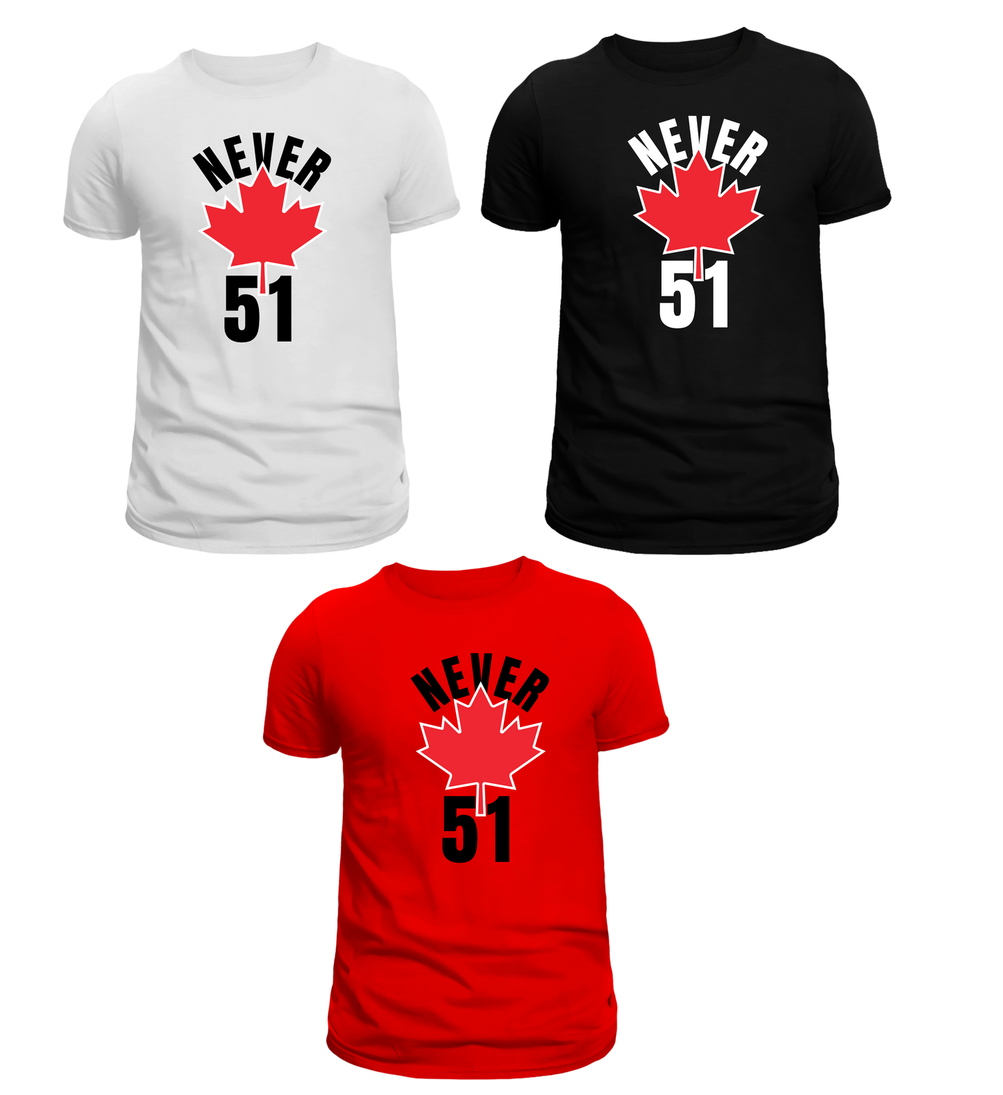 Never 51 Maple leaft red T-shirt