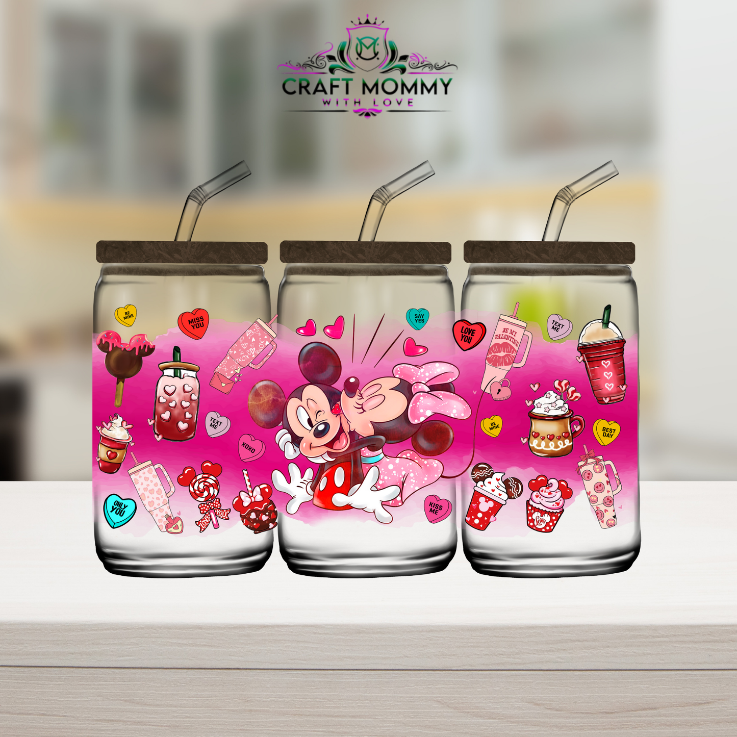 Mouse Series Batch 02 Valentines UV DTF WRAP 16OZ