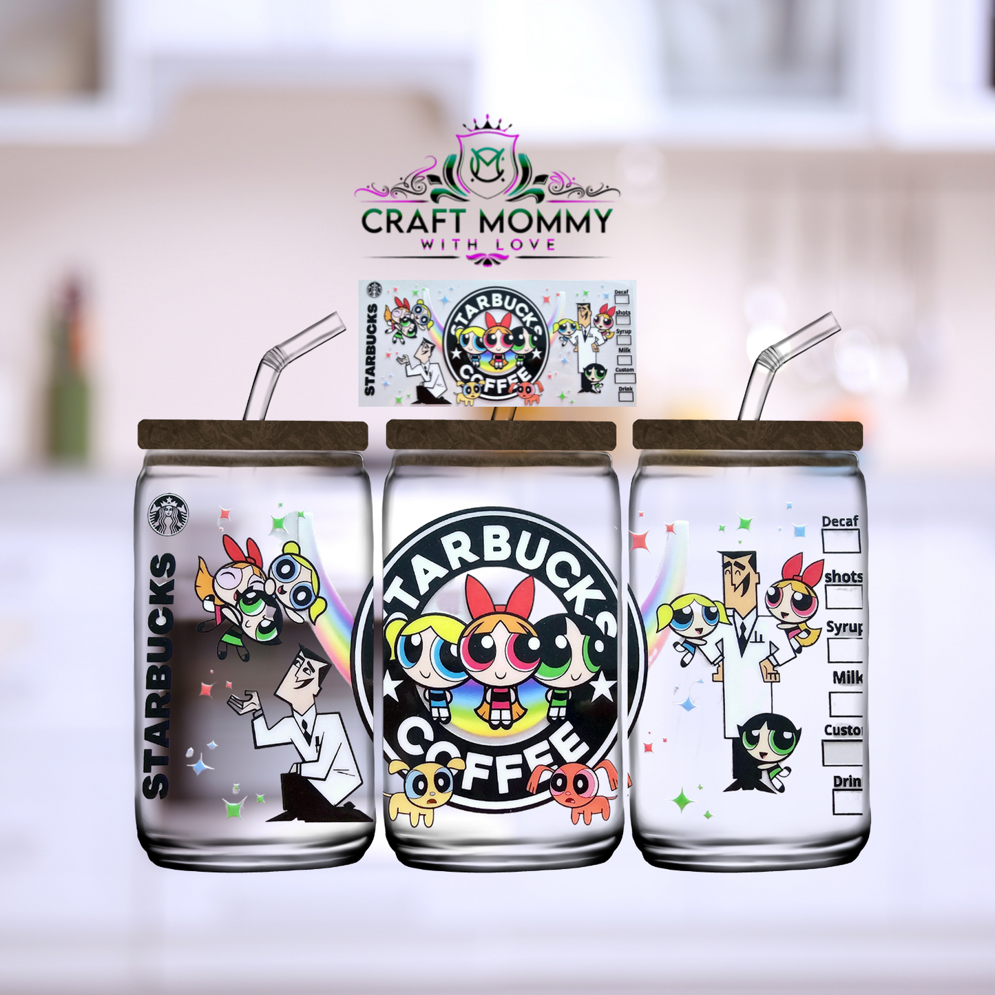 The Powerpuff Girls 002 DTF Wrap 16 oz