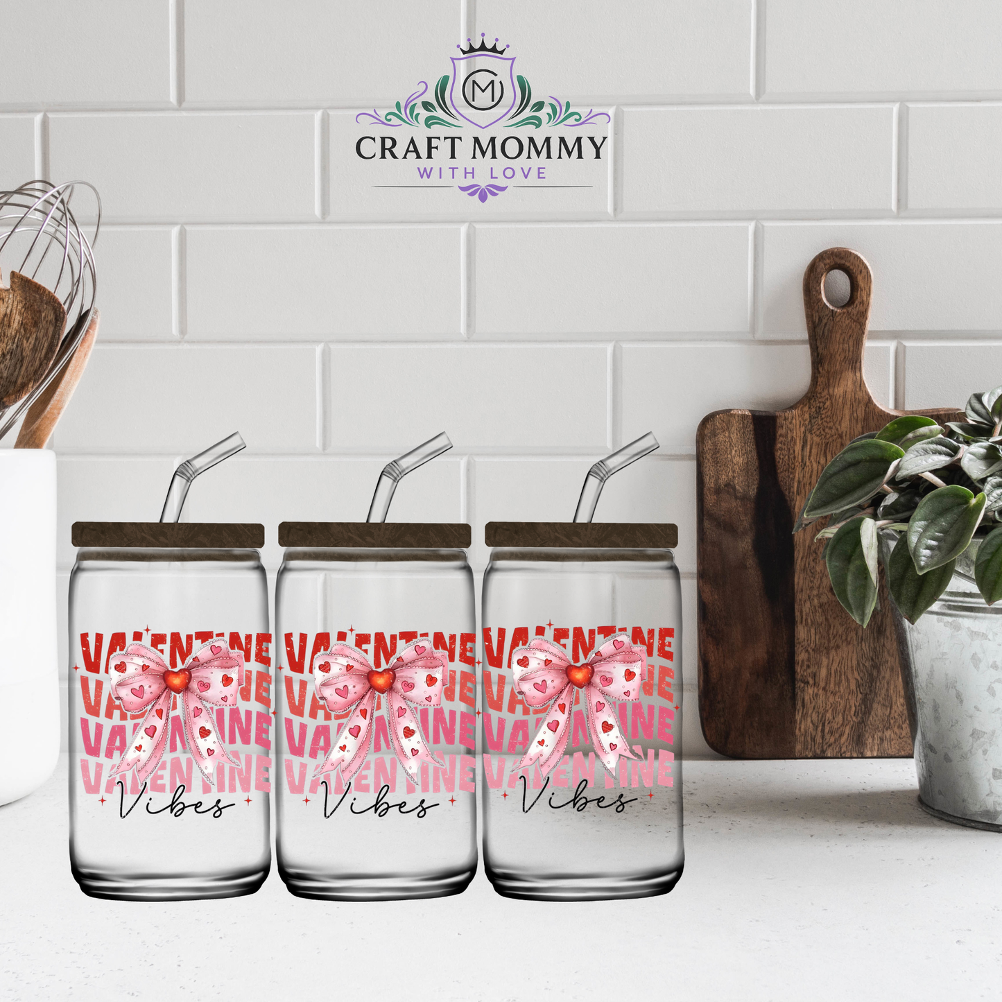 Valentine vibes - UV DTF wrap 16oz