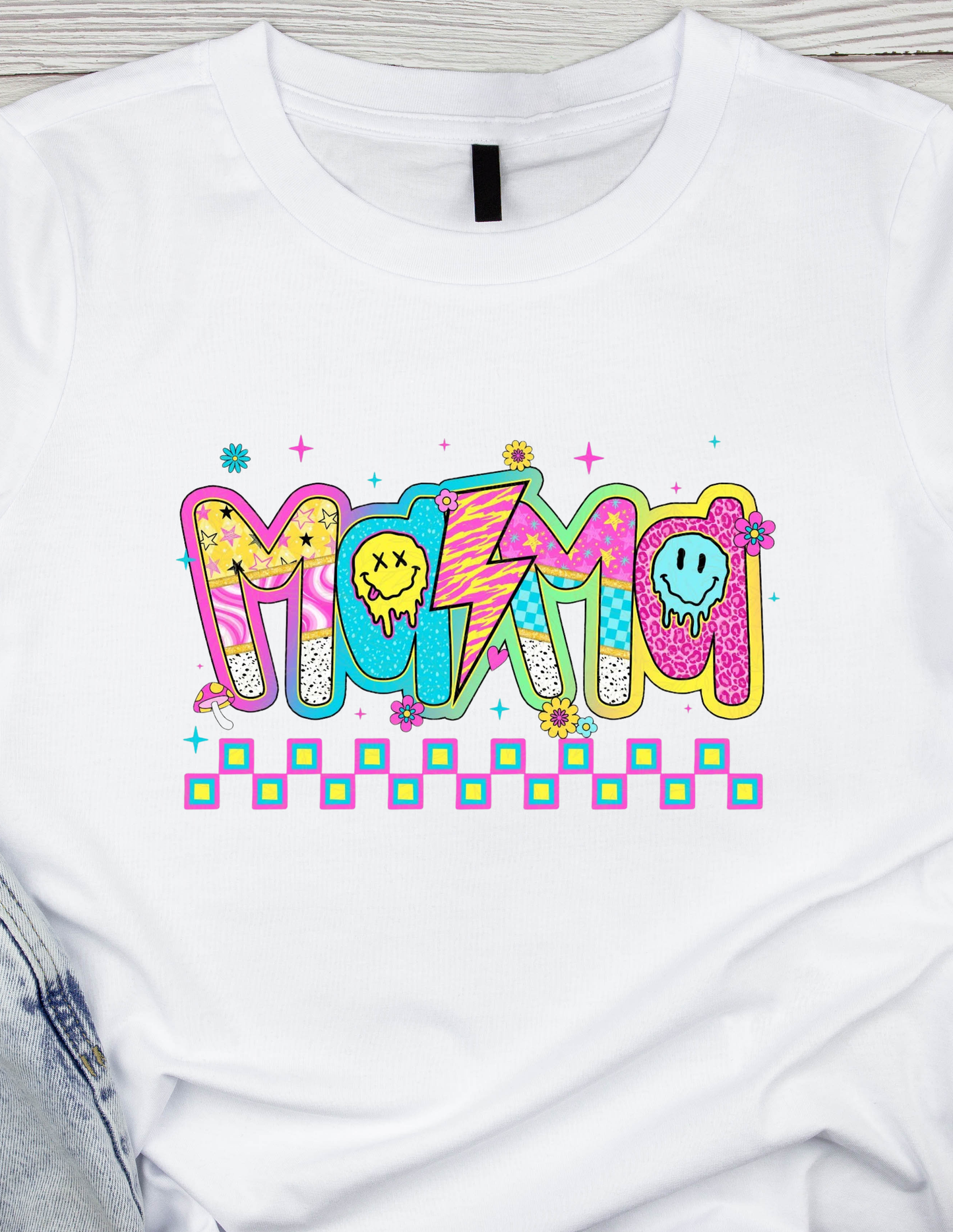 Mama Emoji retro- DTF TRANSFER Prints 10 x 6 inches
