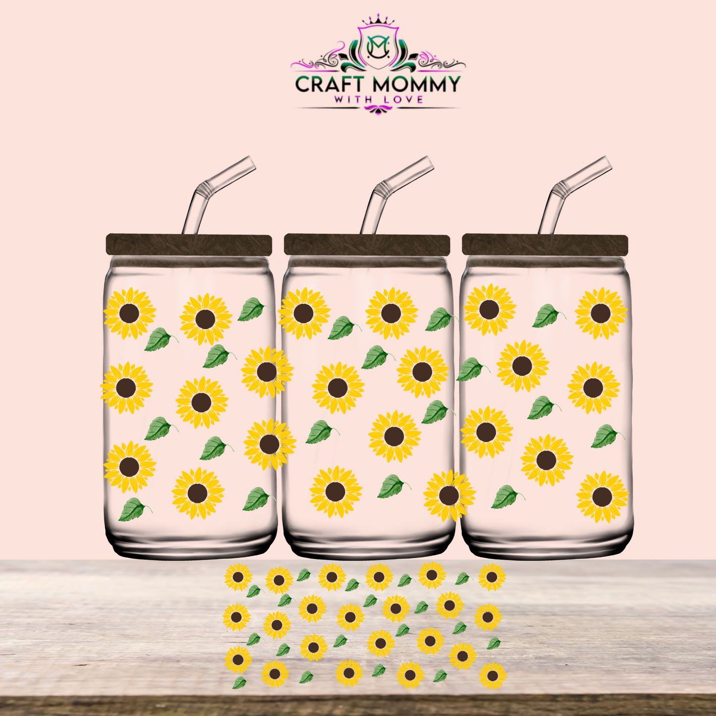 Sunflower- UV DTF Wrap 16oz