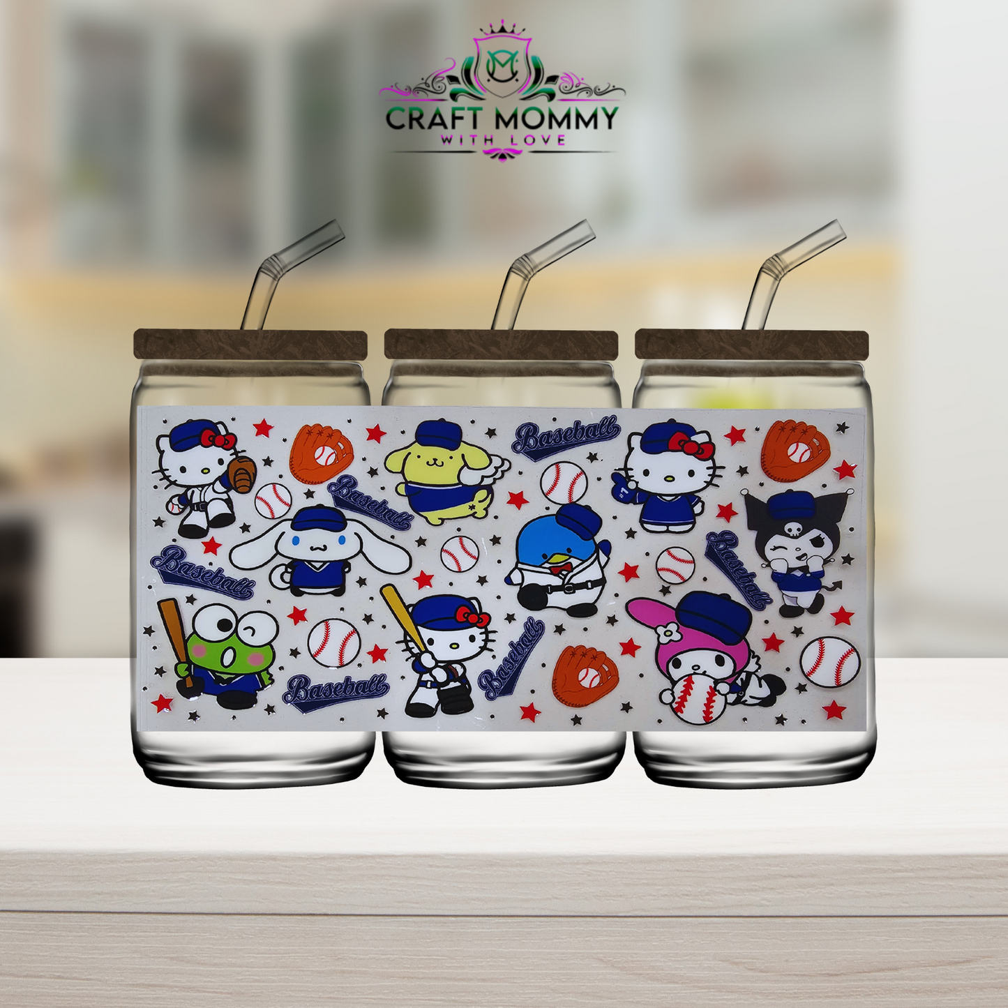 Sanrio baseball - UV DTF wrap