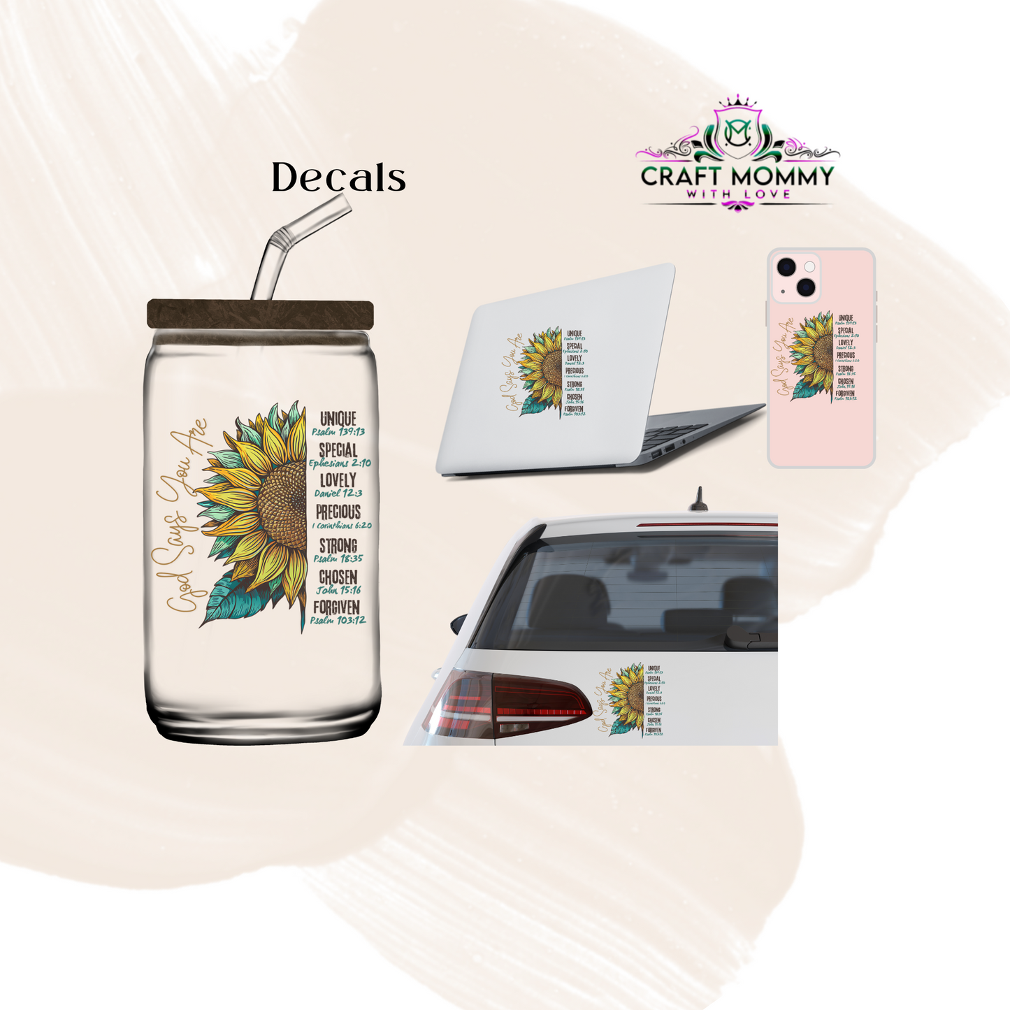 God says you are- Decals Sticker