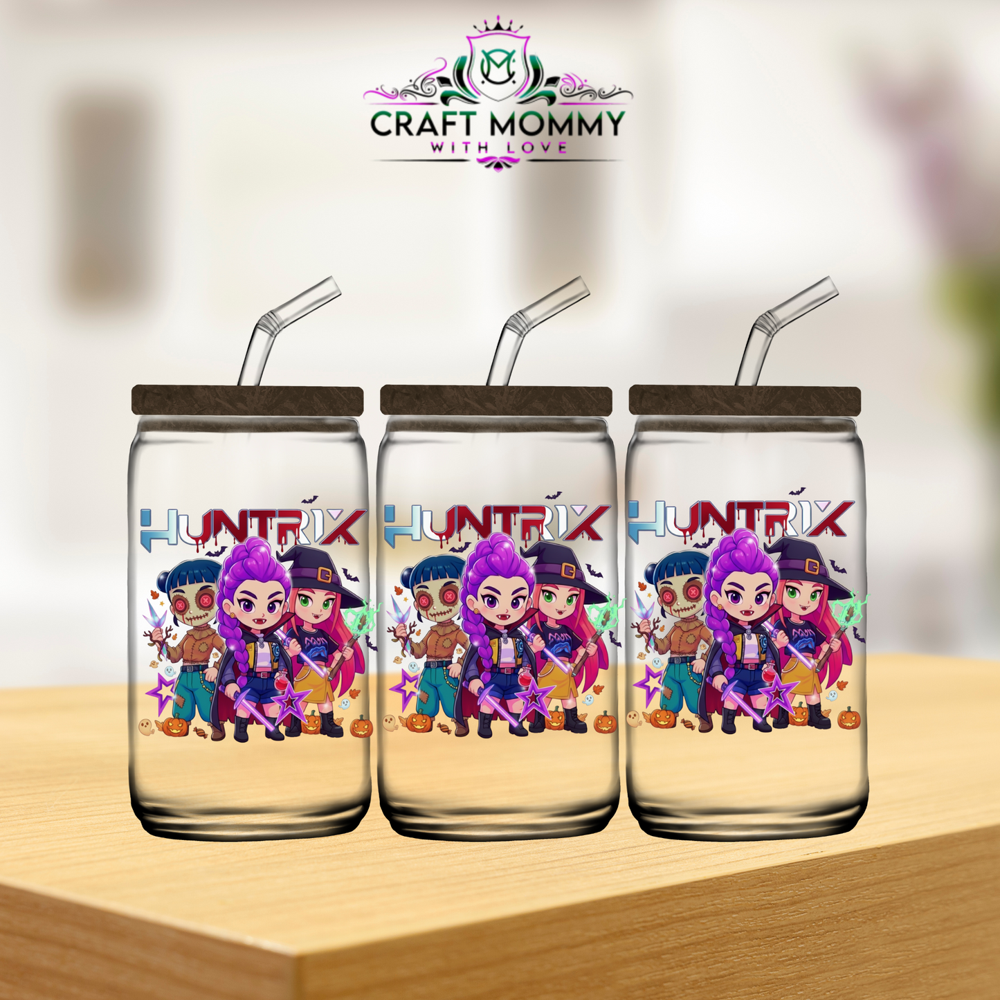 Huntrix halloween decals 004- UV DTF wrap