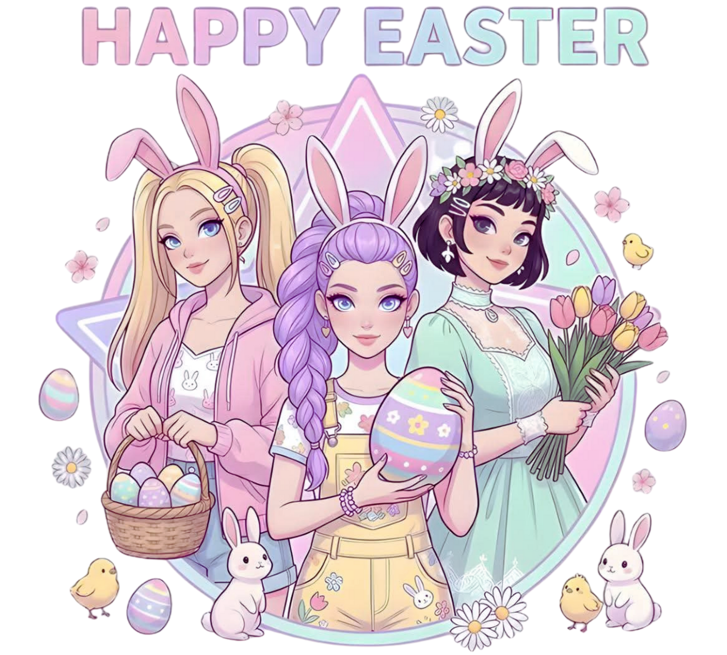 FREE Digital Transparent PNG File-Kpop Huntrix Easter Design 02
