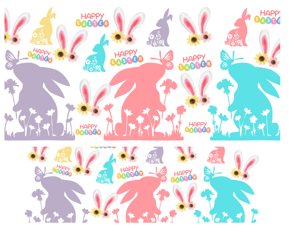 Tumbler Keychain Wrap - Easter Pastel bunny