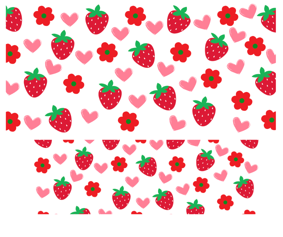 Tumbler Keychain Wrap - Strawberry heart