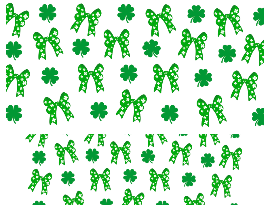 Tumbler Keychain Wrap - Clover green bow