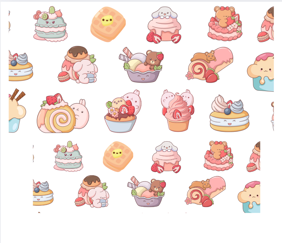 Tumbler Keychain Wrap - Kawaii desserts