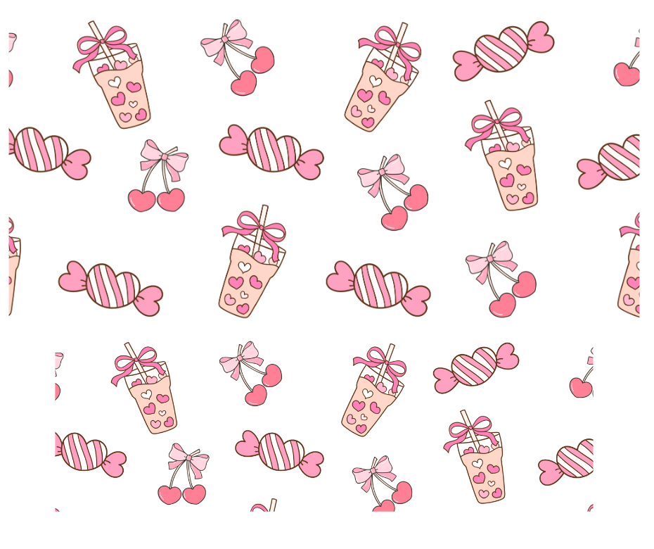 Tumbler Keychain Wrap - pink candies