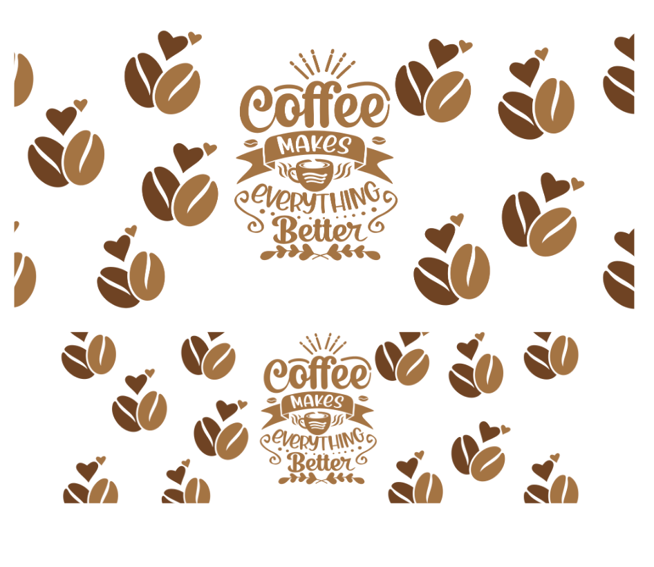 Tumbler Keychain Wrap -Coffee makes everything better