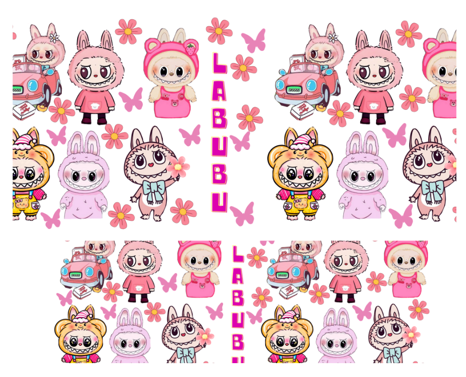 Tumbler Keychain Wrap- Pink Labubu