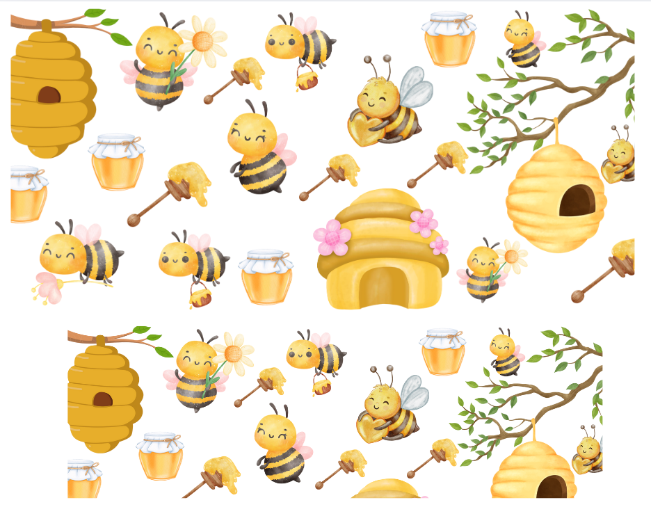 Tumbler Keychain Wrap- Honey bee