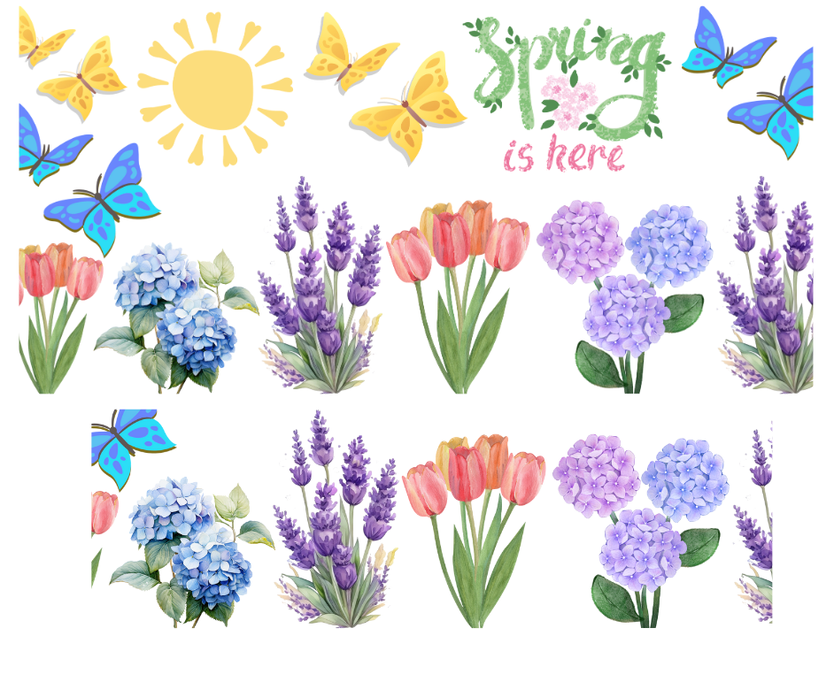 Tumbler Keychain Wrap- Spring is here