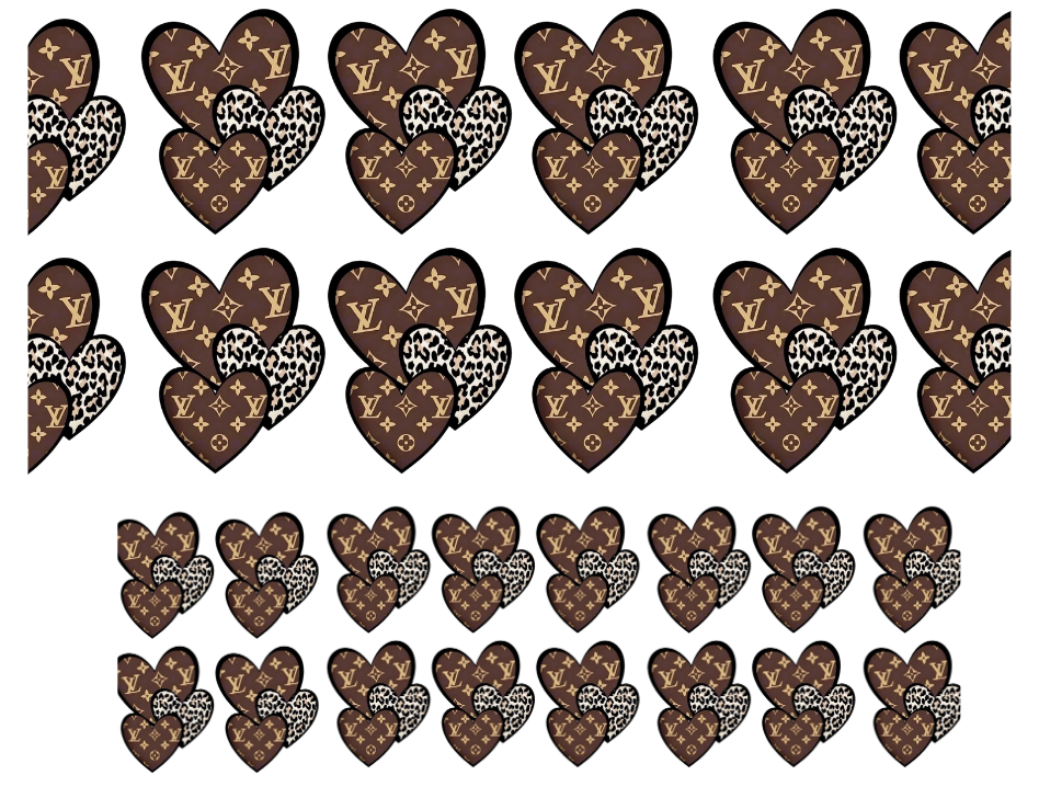 Tumbler Keychain Wrap- LV heart