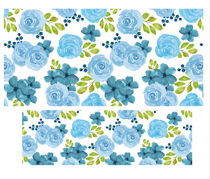 Tumbler Keychain Wrap- Blue floral