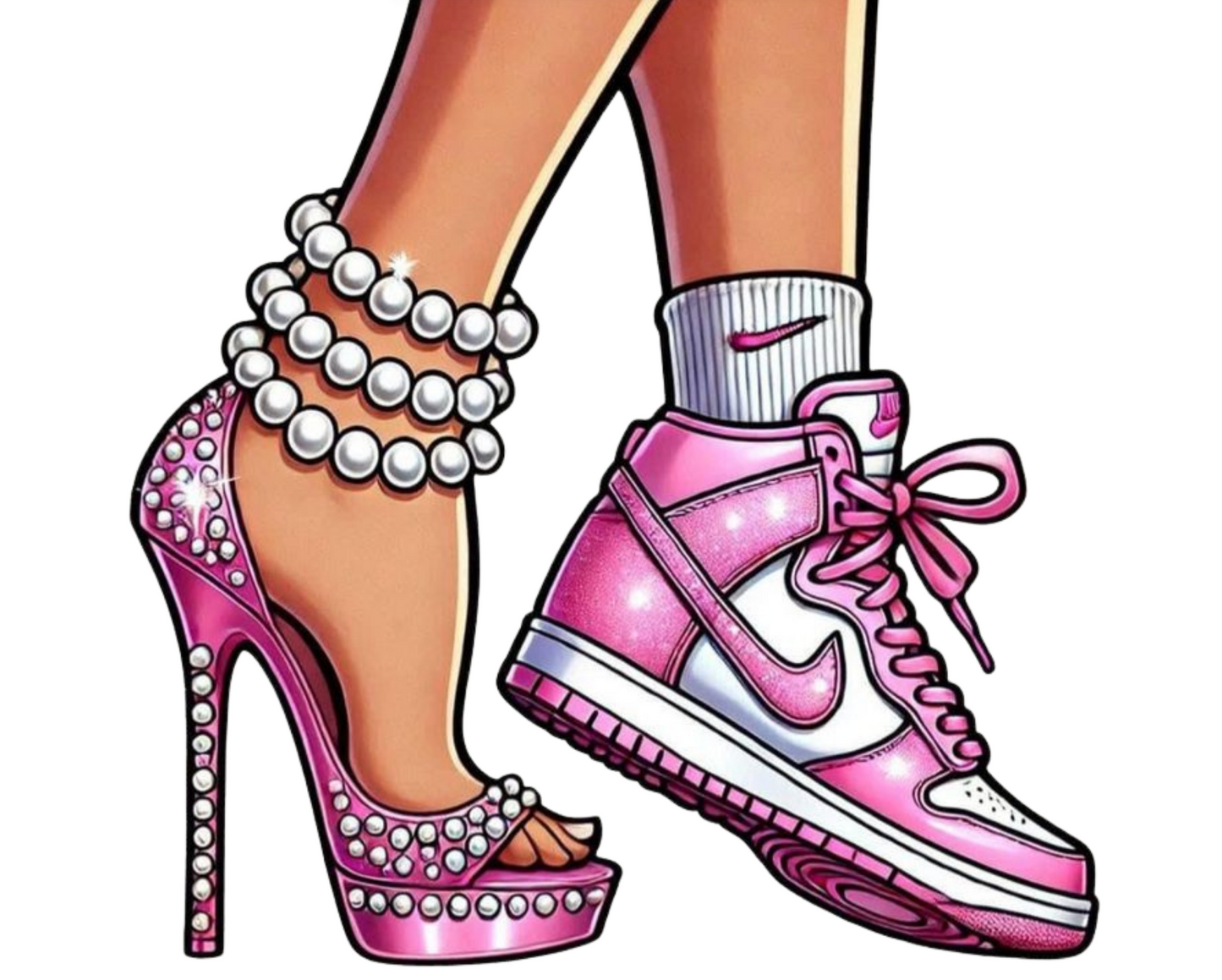 Girl and Boyish Shoes- DTF TRANSFER Prints