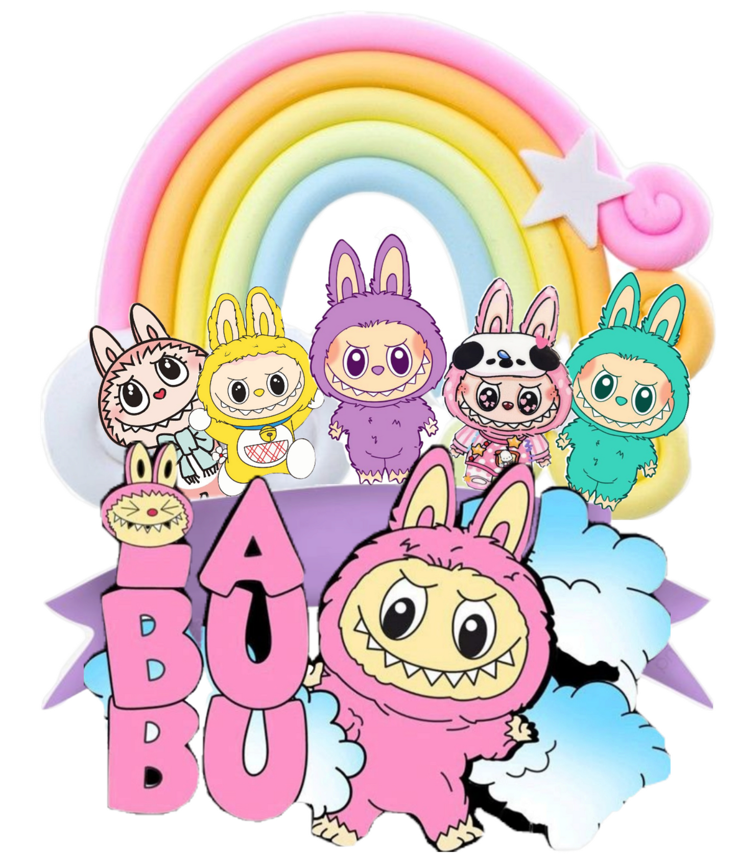 Labubu Rainbow- DTF TRANSFER Prints