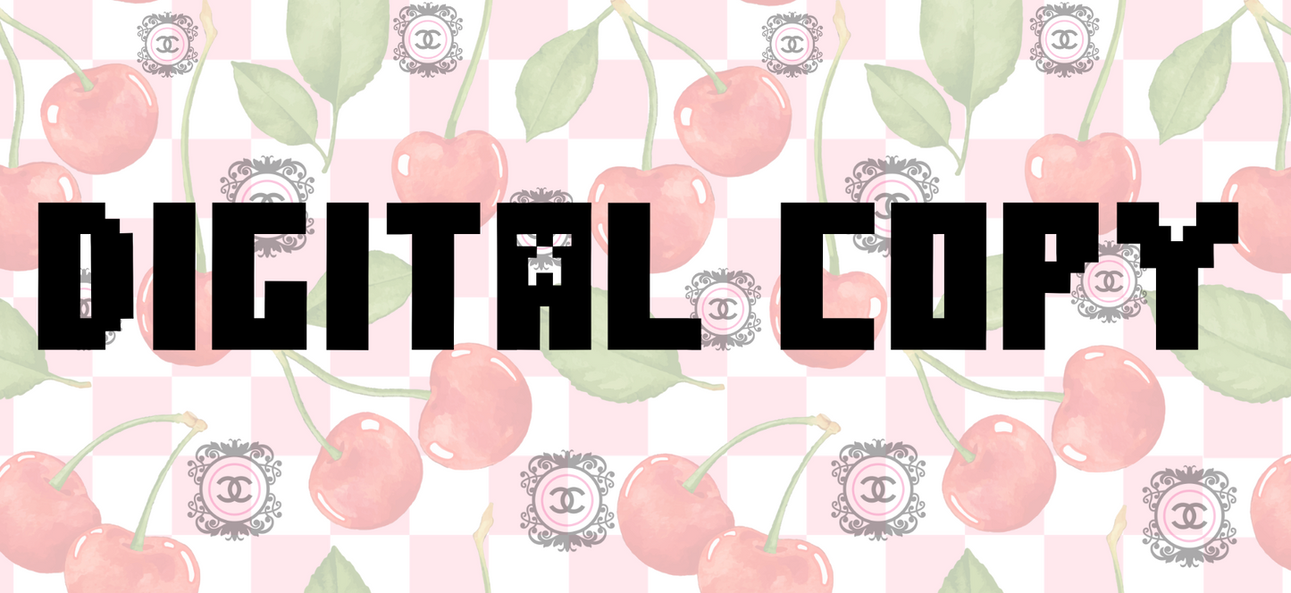 Pink CC girly- Digital Transparent PNG File