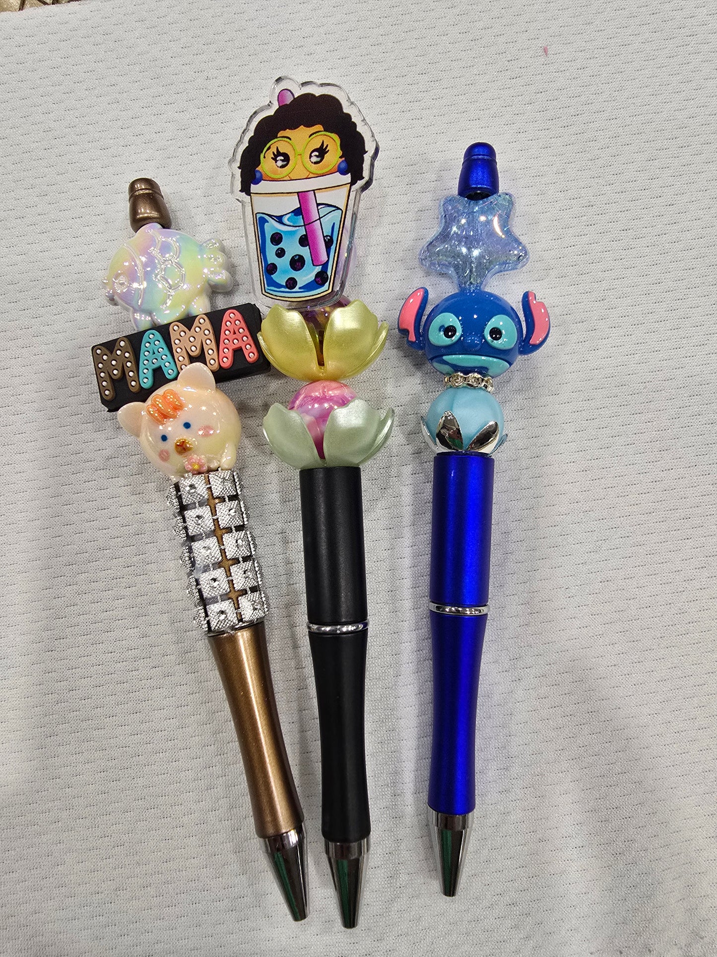 Beadable pen 3pcs mix bundle- Mama, encanto,and blue Alien