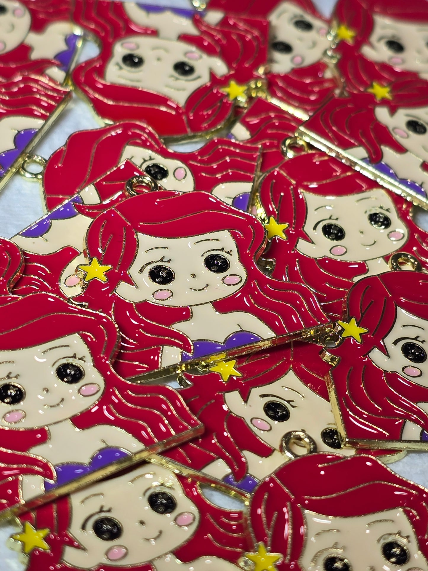 Cute Mermaid - Metal Charm Pendant