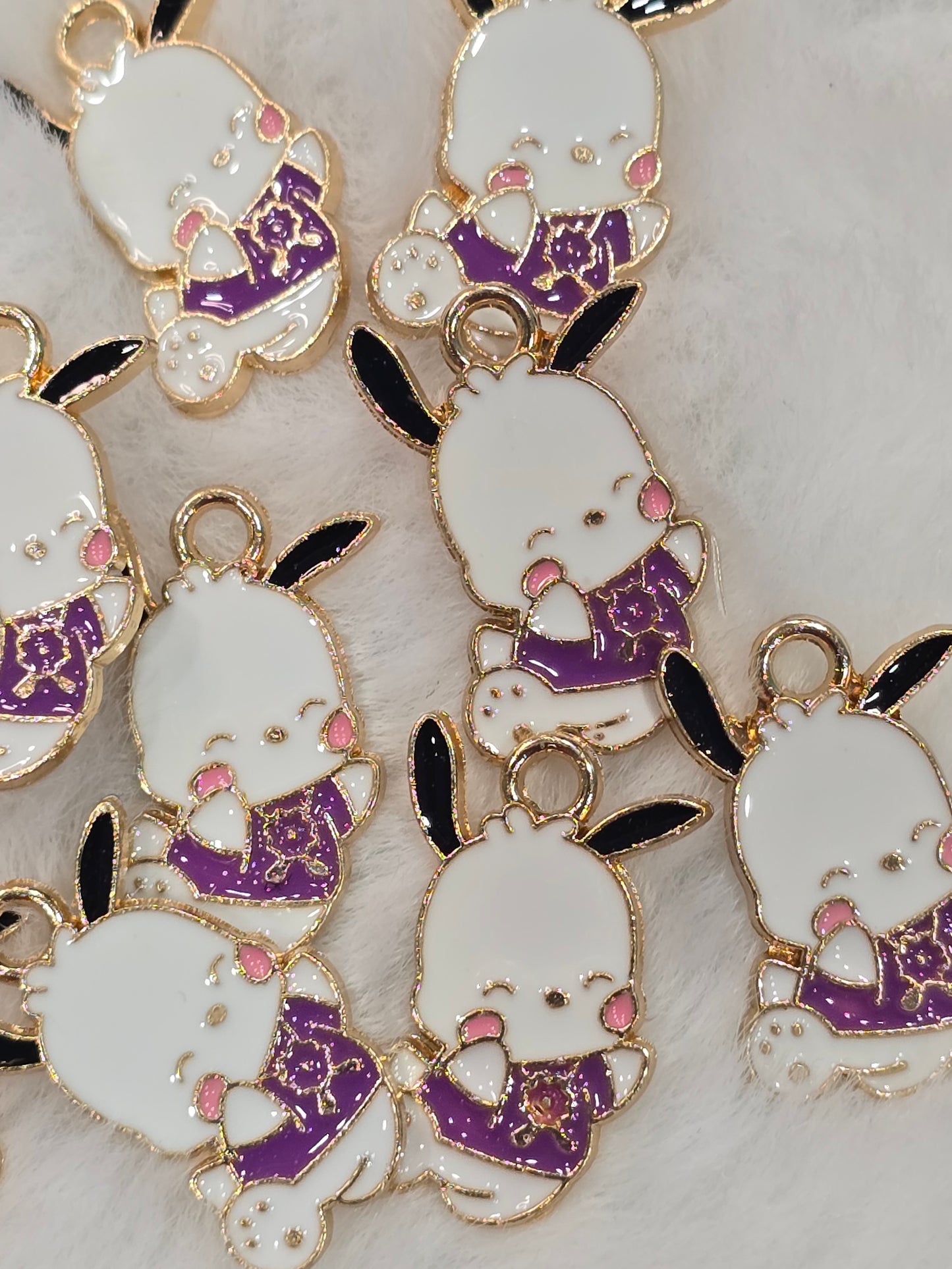 Purple Pochacco- Metal pendant charms