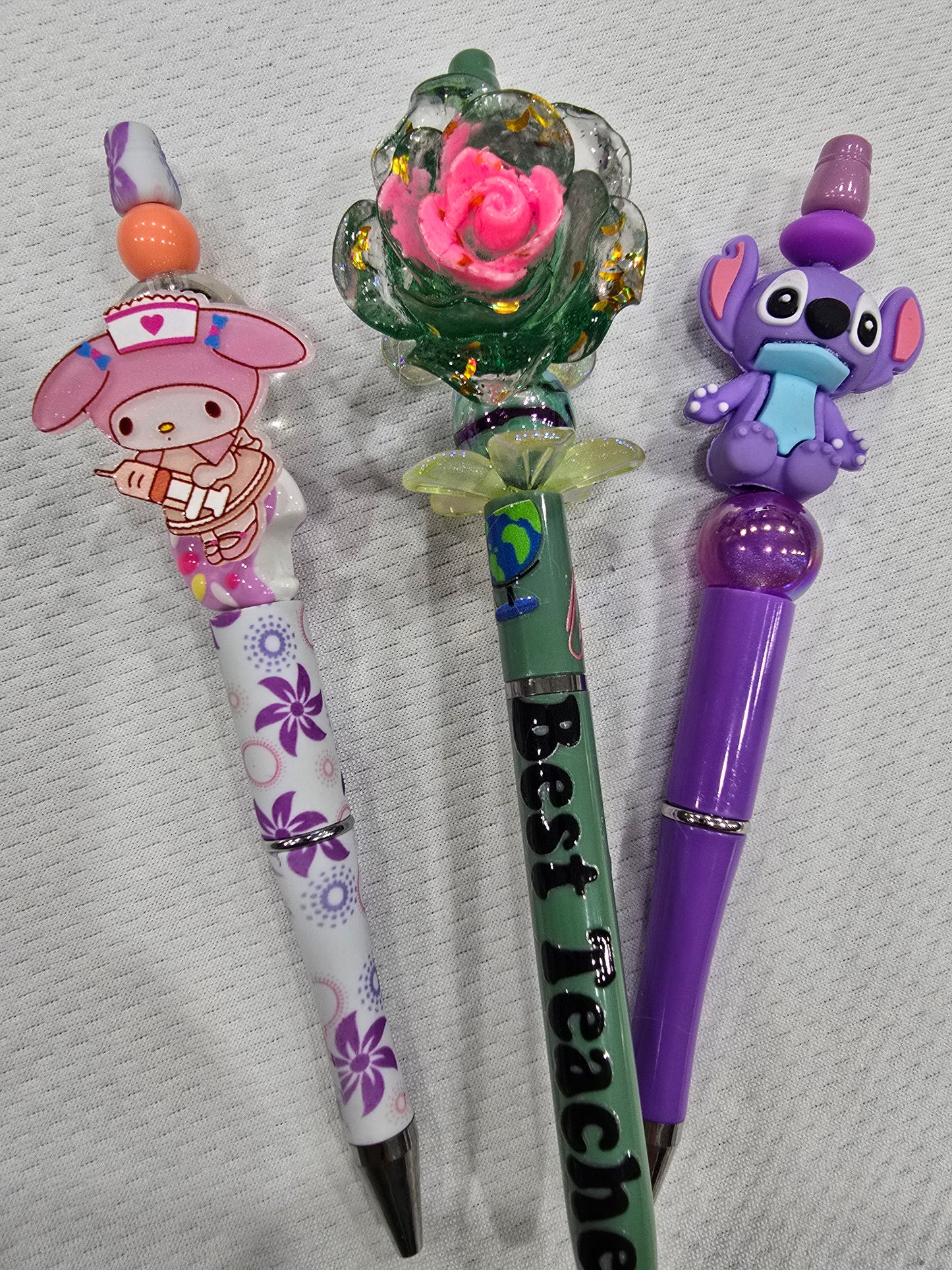 Beadable pen 3pcs mix bundle-Nurse Melody, Best Teacher and Purple Alien