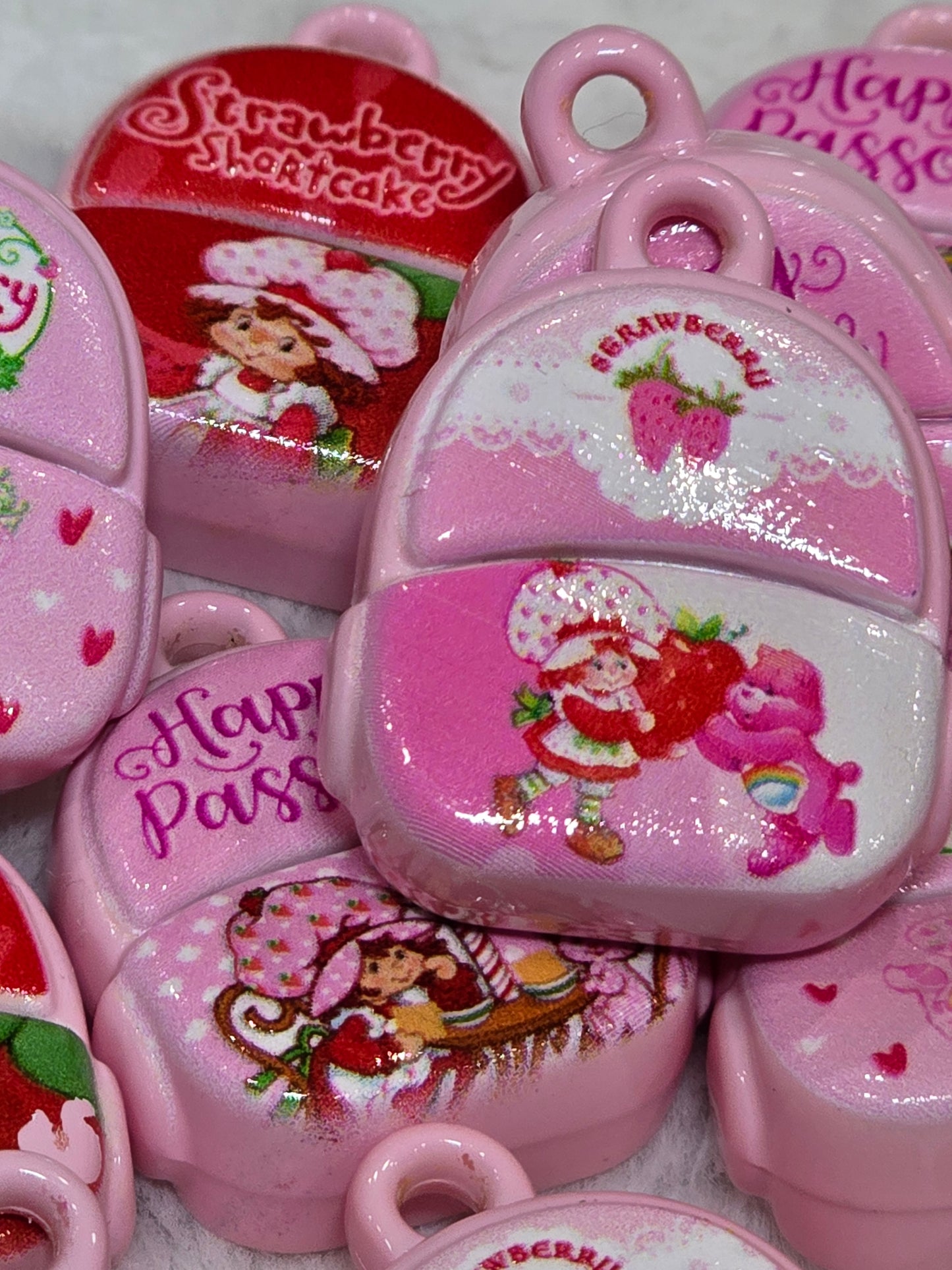 Strawberry shortcake backpack- 3D charms