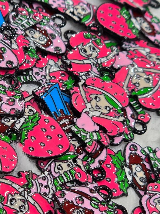 Strawberry Shortcake- Metal Charm Pendant