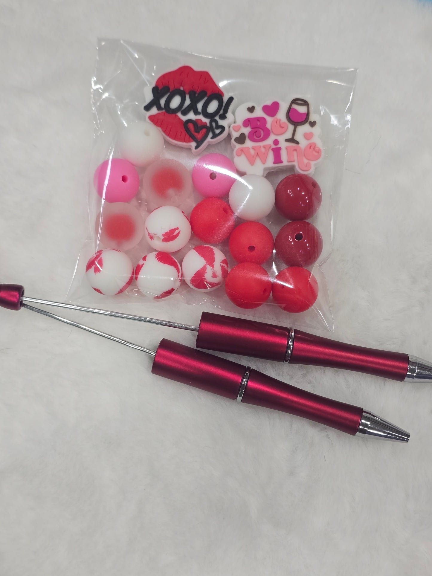 DIY Beadable pens Kit (Red)