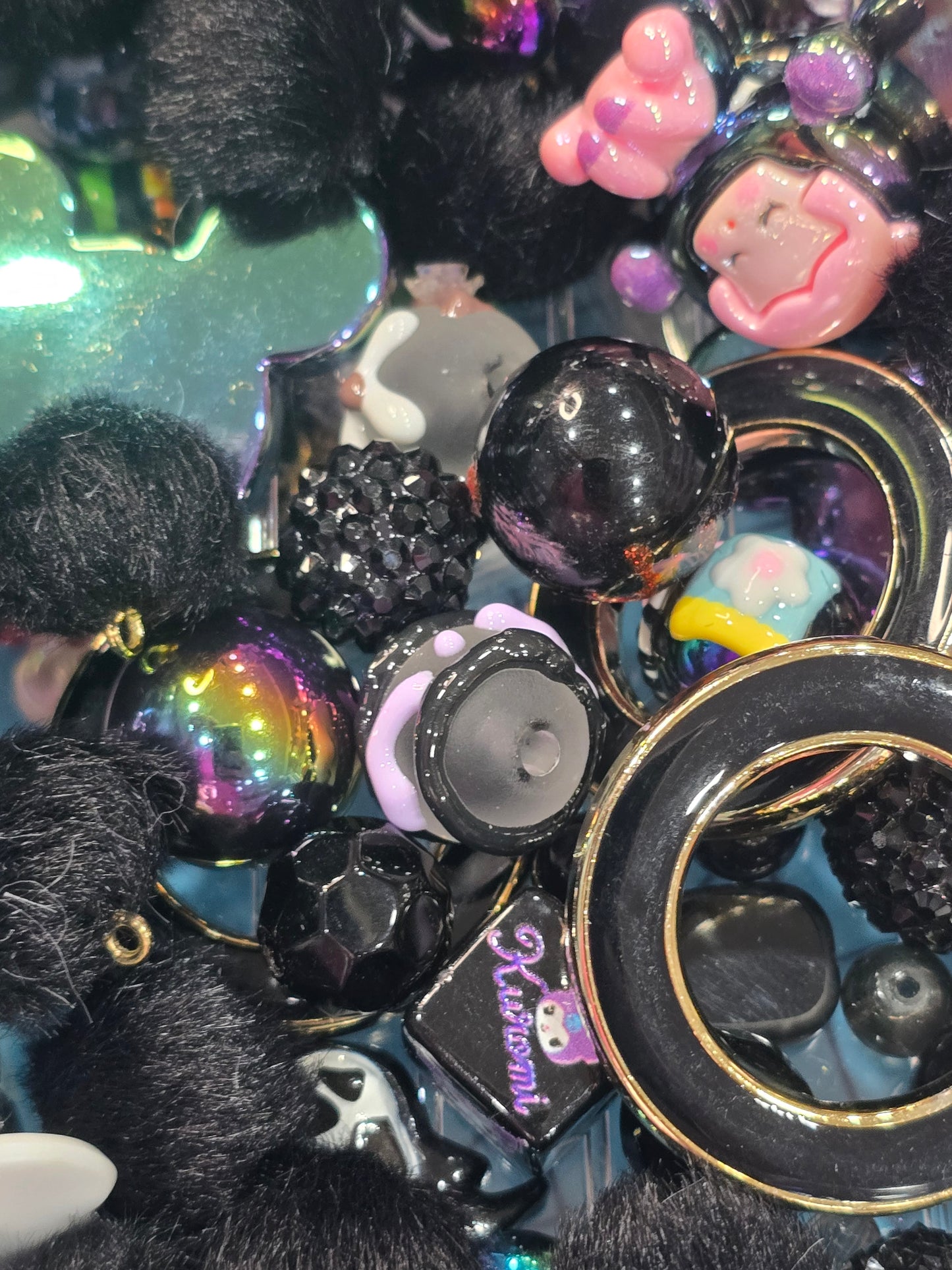 Black Mix beads and focals