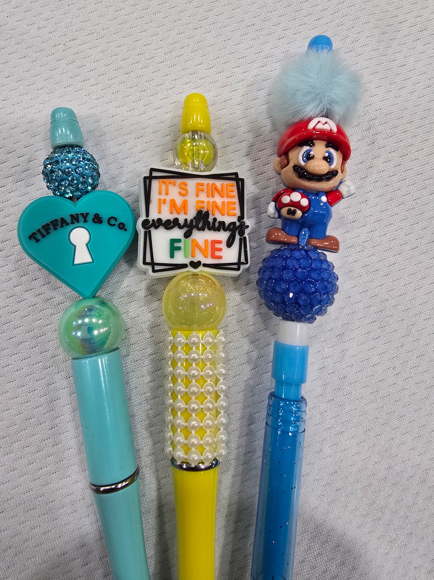 Beadable pen 3pcs mix bundle-Tiff, I'm fine,and Mario