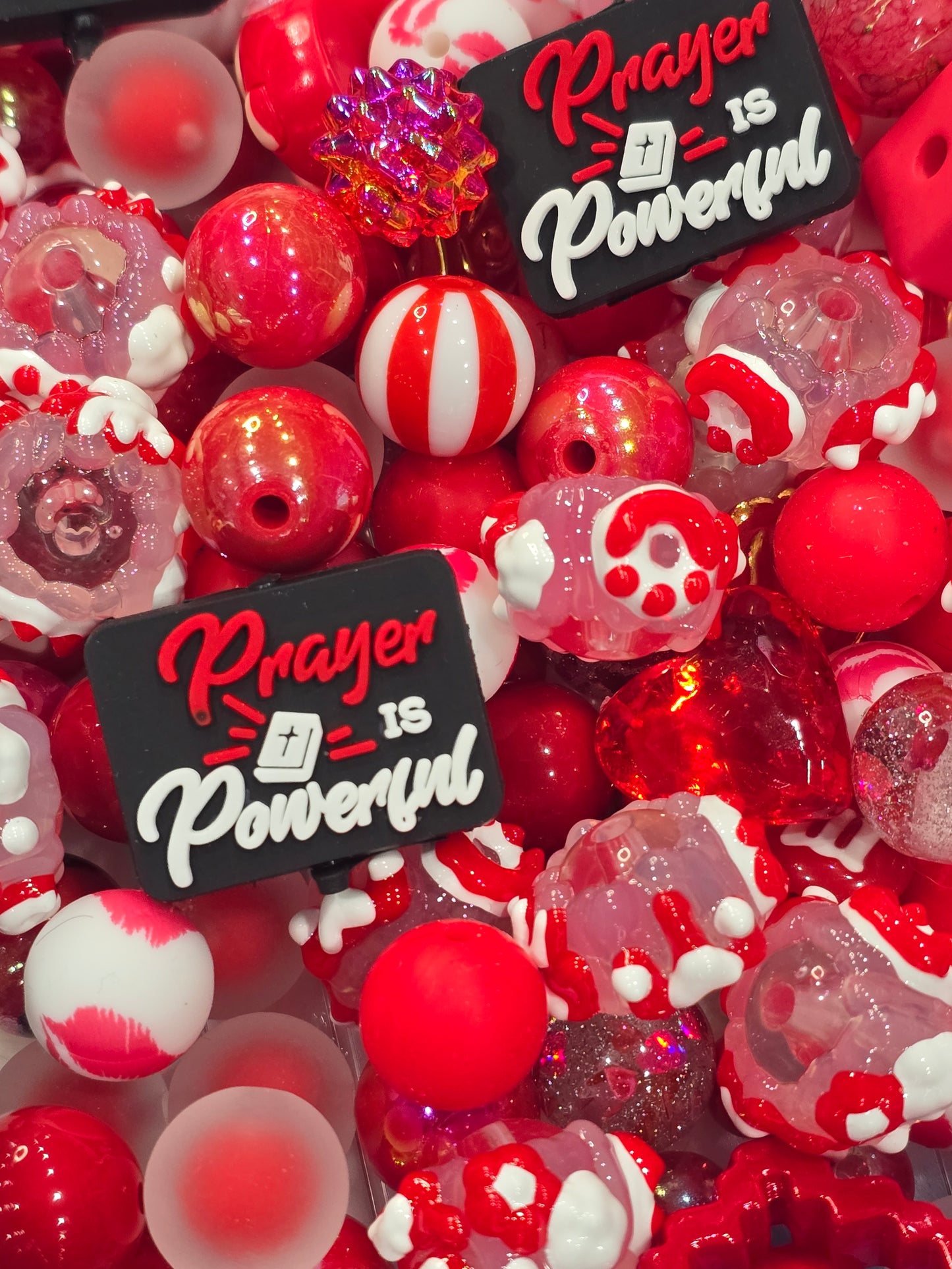 Red Mix beads and focals