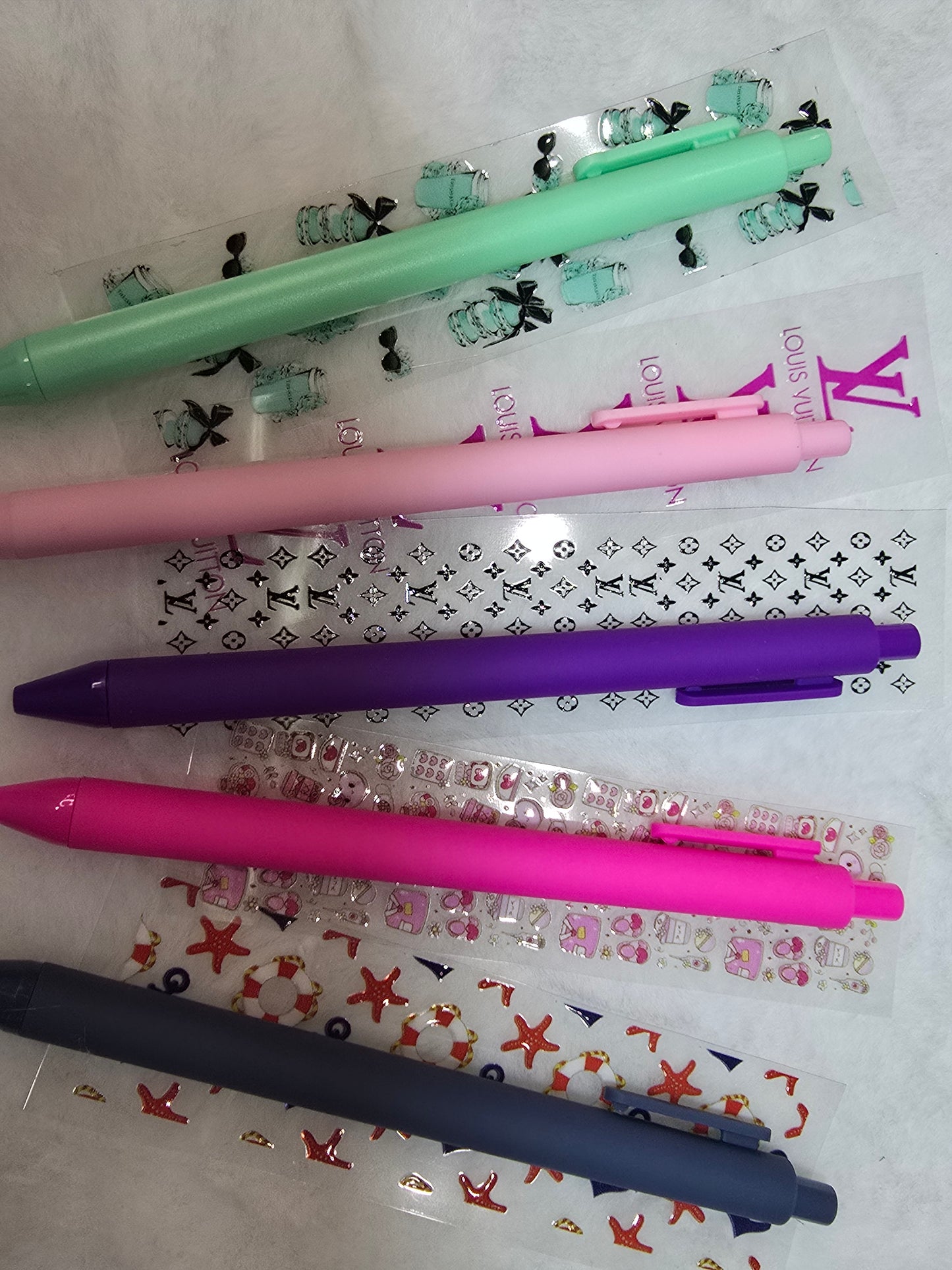 Pens with UV DTF pen wrap- designer theme