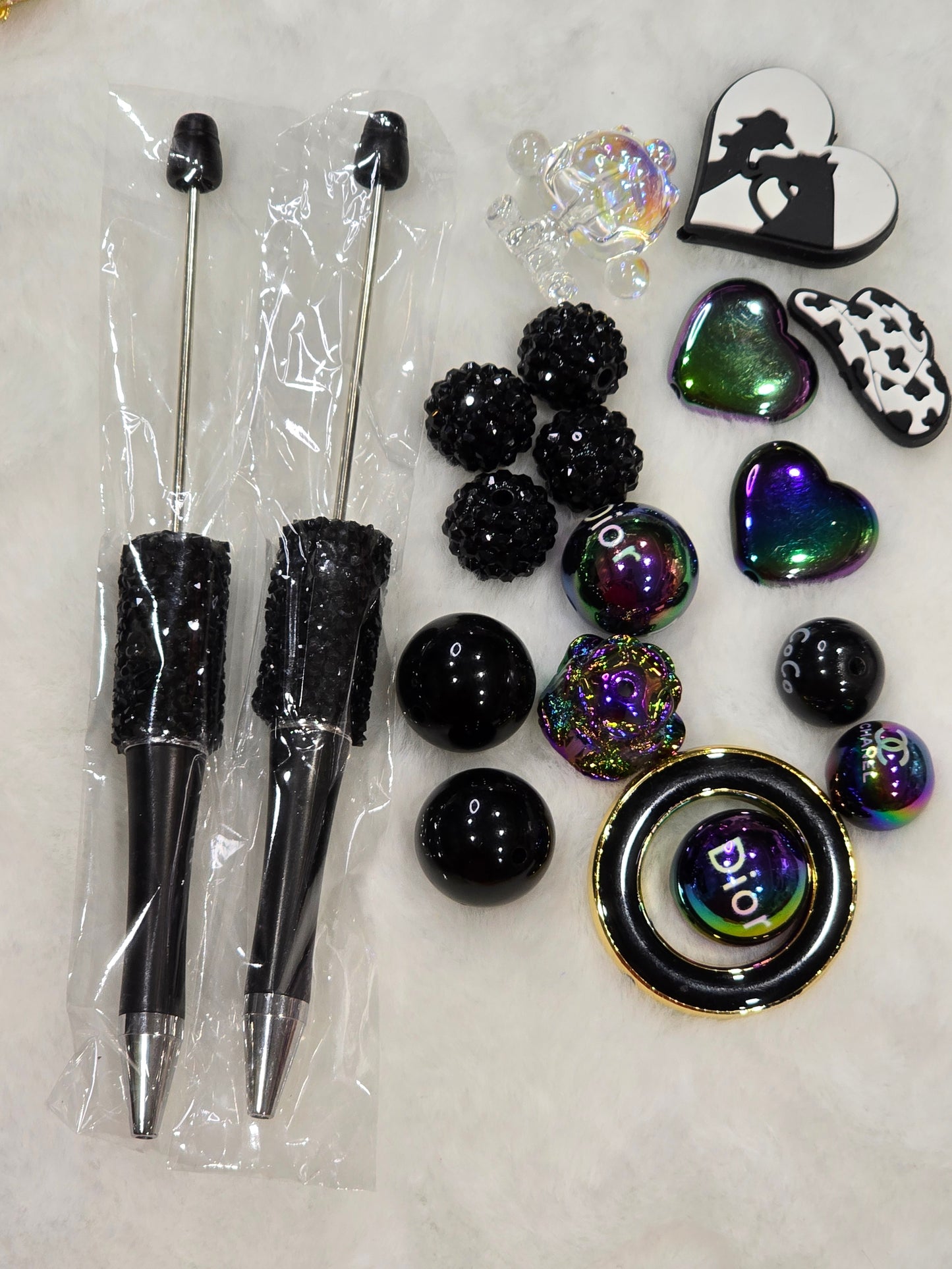 DIY Beadable pens Kit Fancy Black
