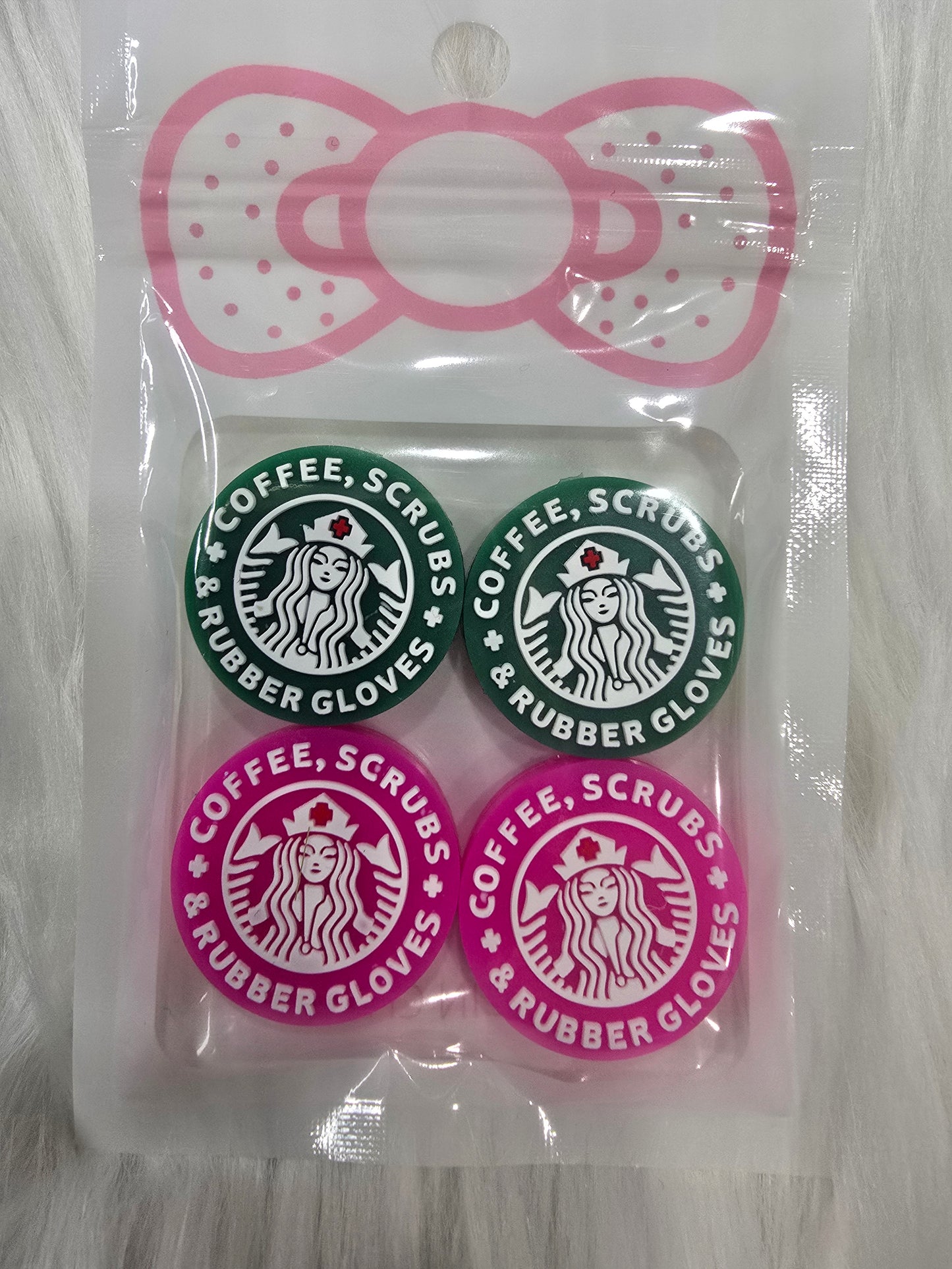 Focal Beads Coffee, Scrubs and rubber gloves