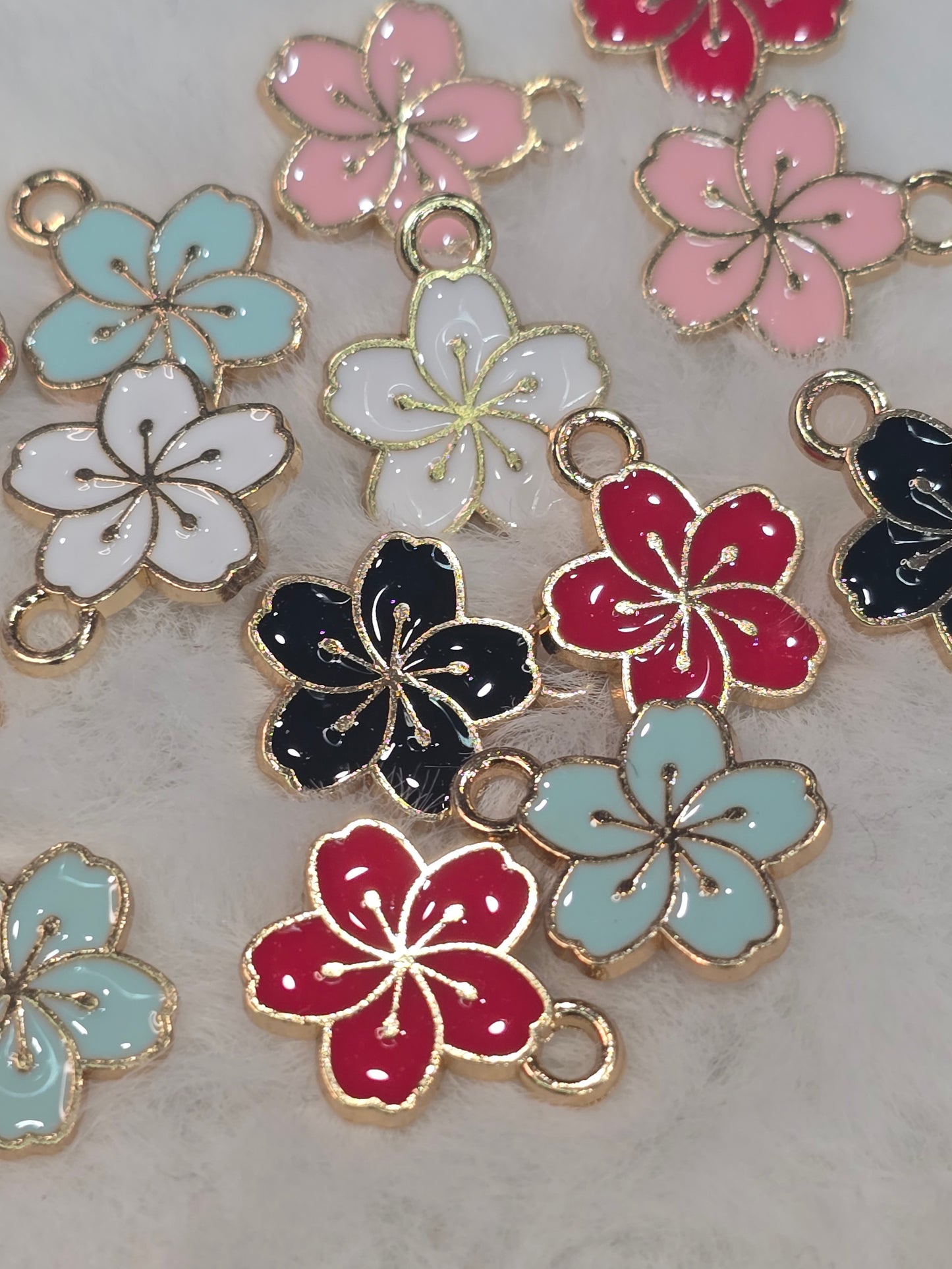 Floral -Metal Charm Pendant