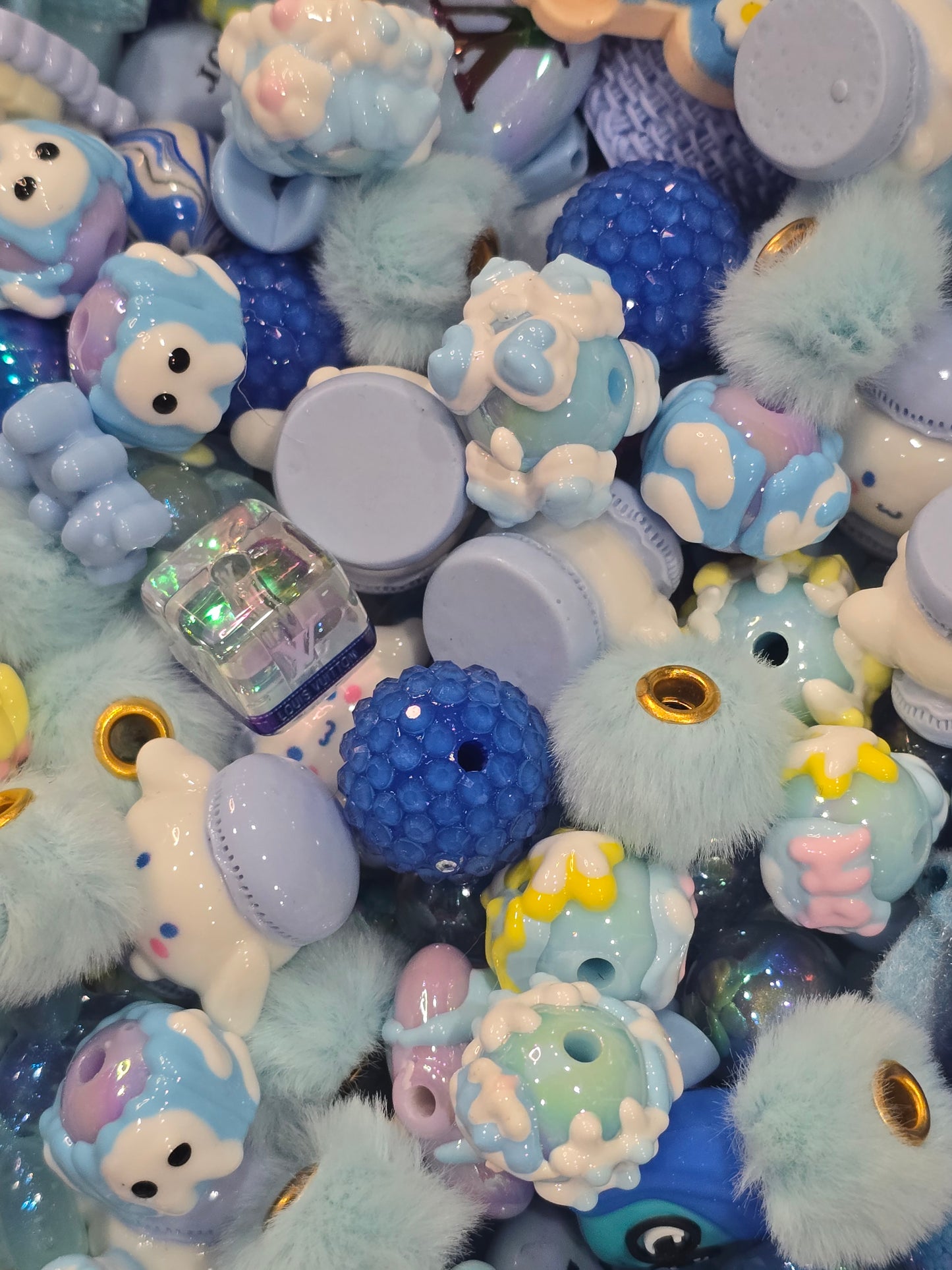 Blue Mix beads and focals