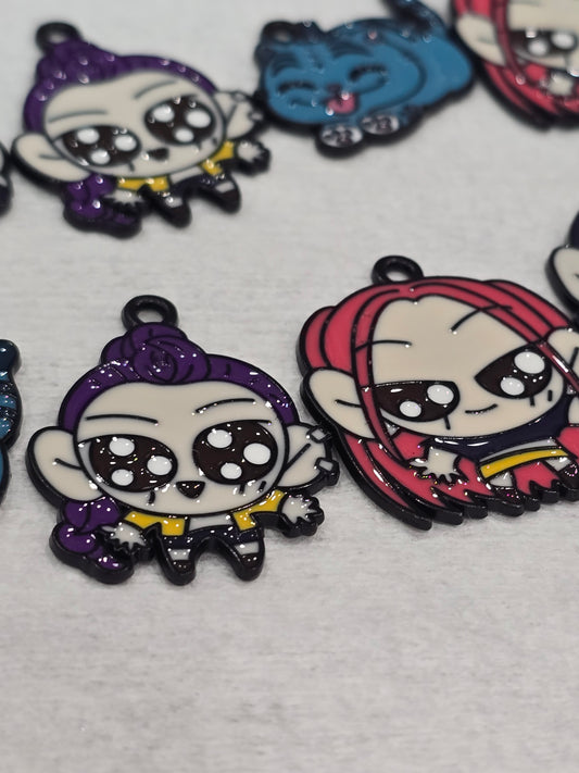 Kpop Demon Huntrix girls and depry- Metal Charm Pendant