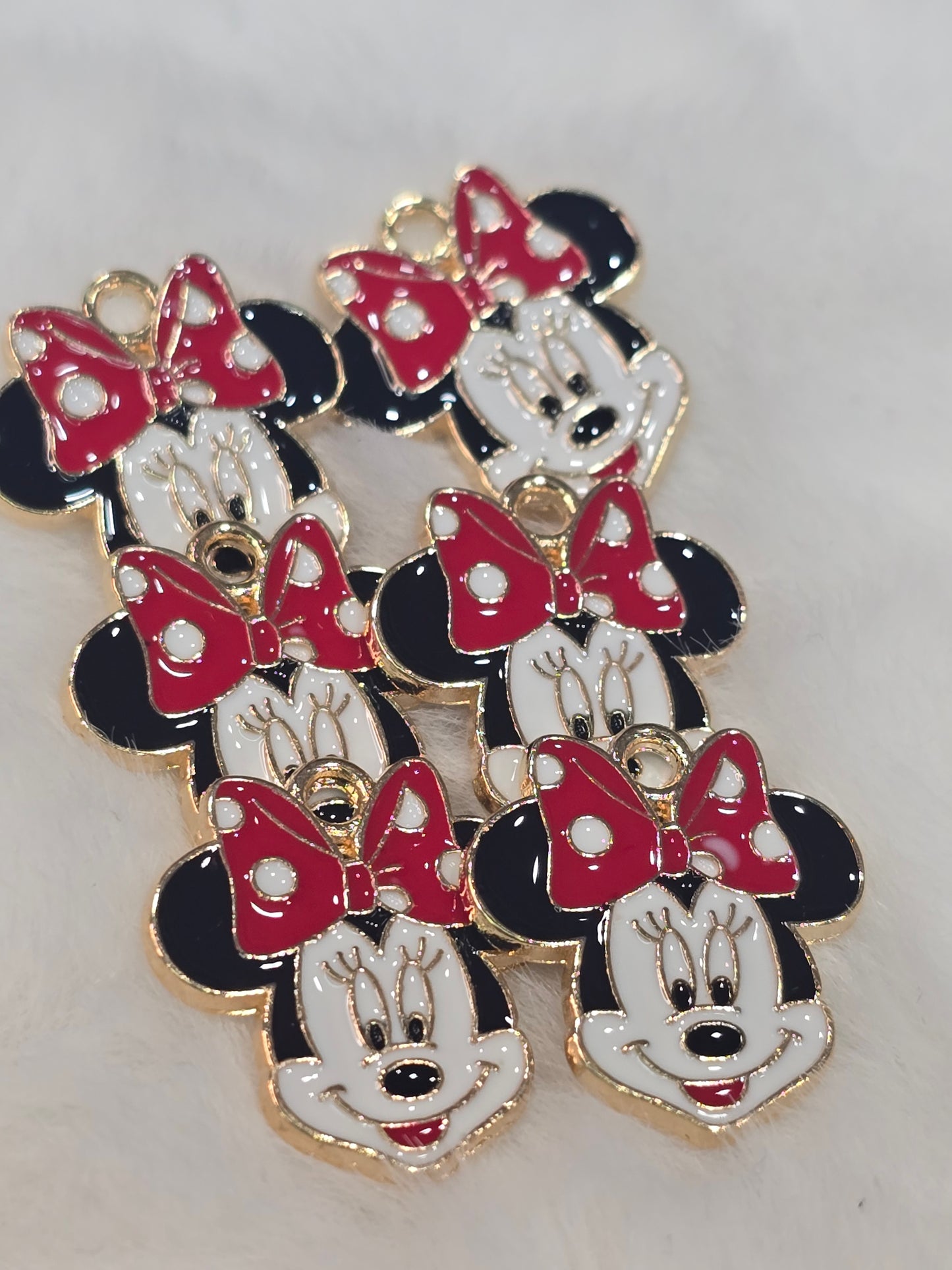 Mouse red-Metal Charm Pendant