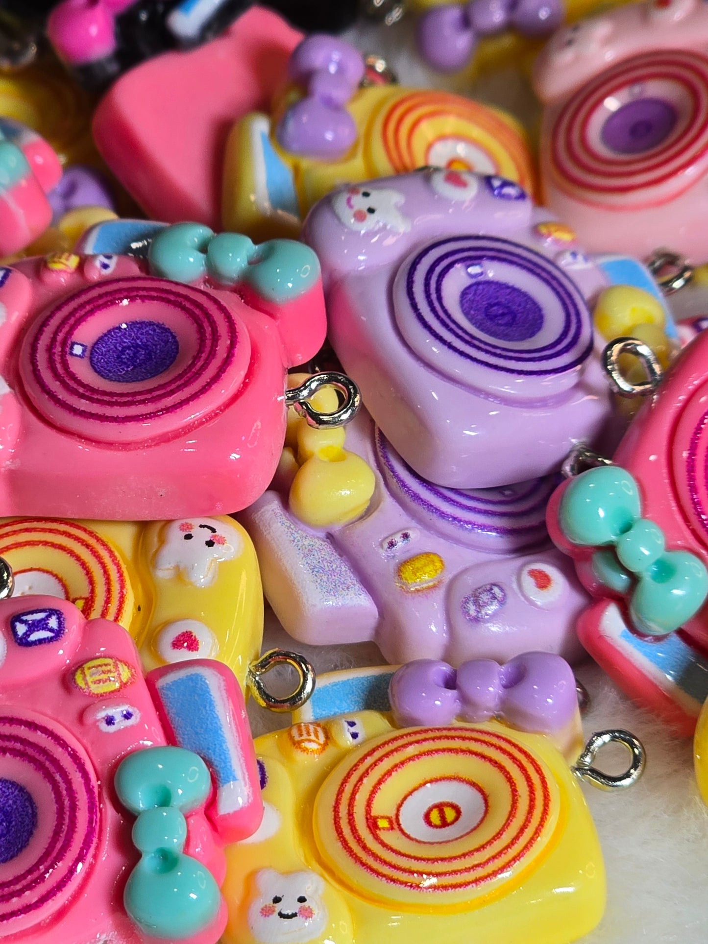 camera resin charms with hook