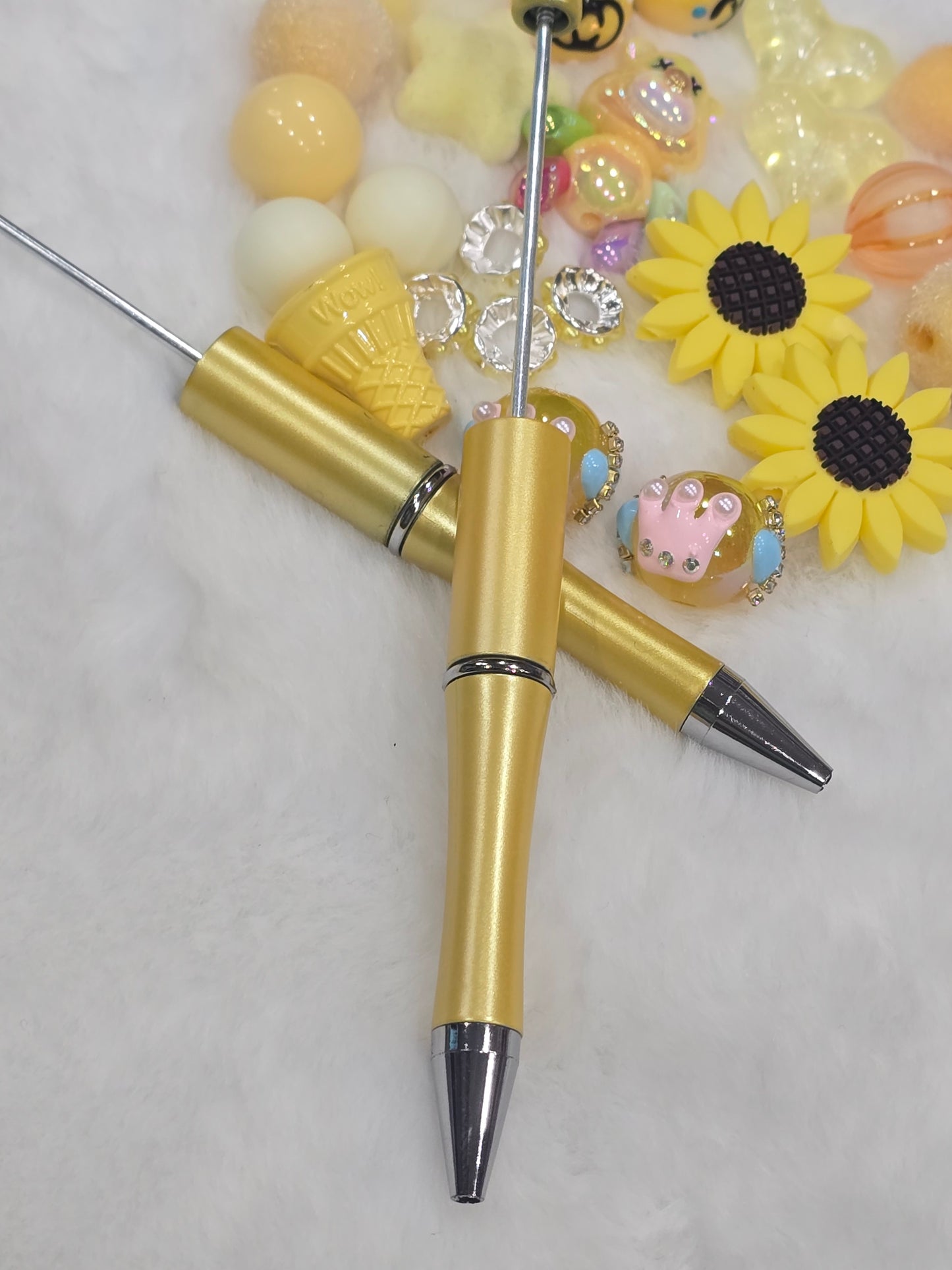 DIY Beadable pens Kit Yellow