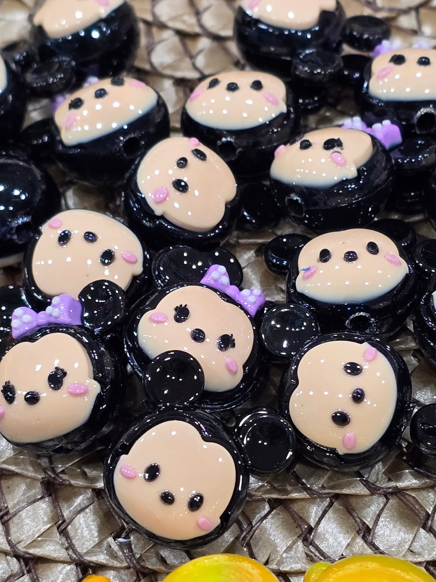 3D Purple bow - 5pcs/pack