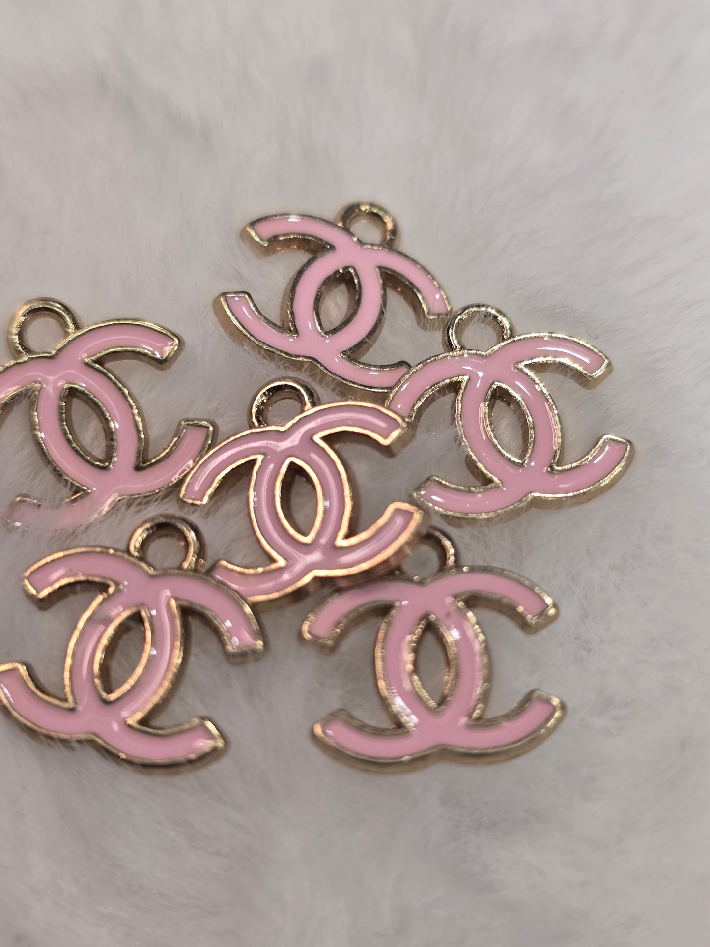 Pink CC cute -Metal Charm Pendant