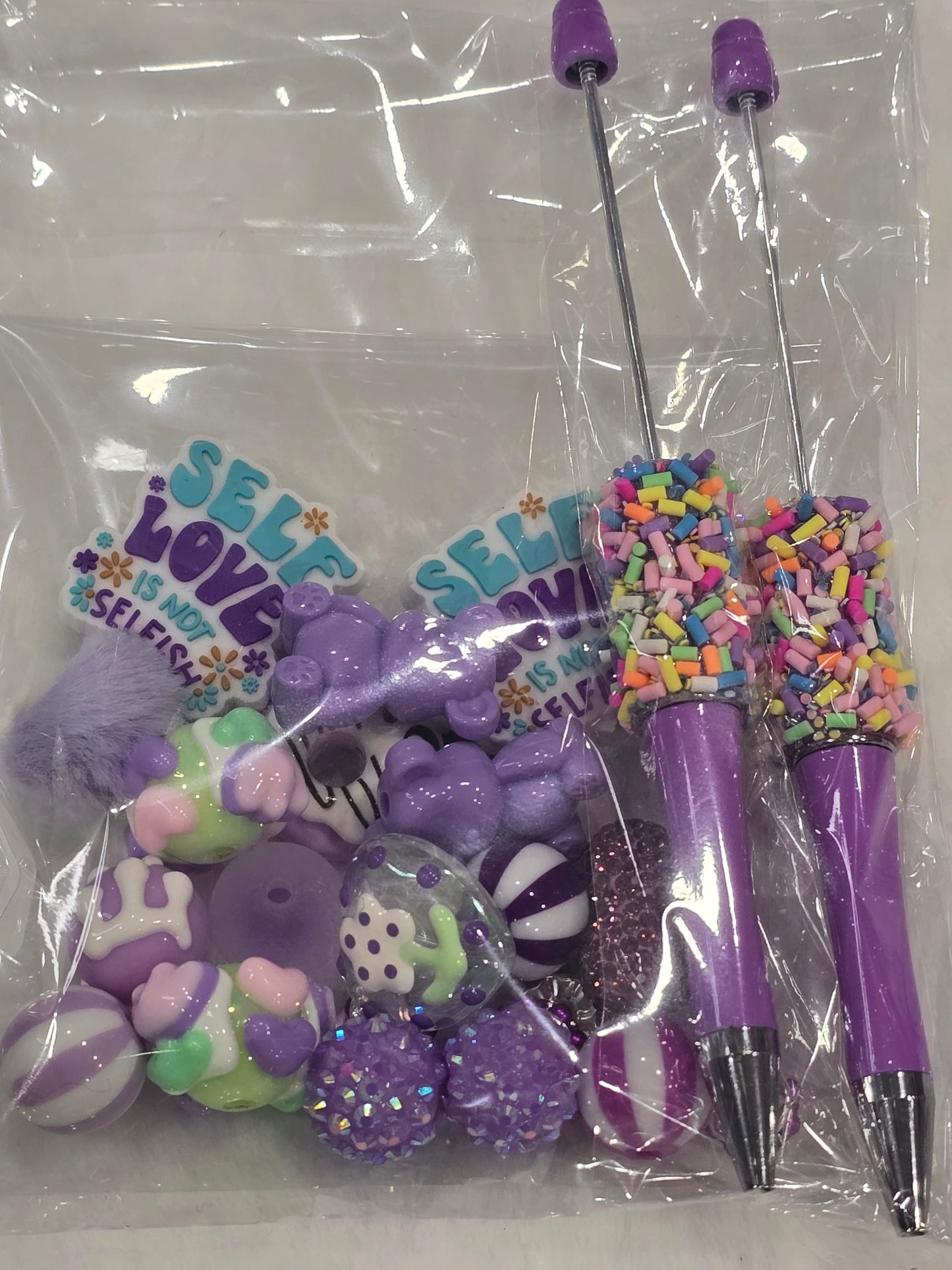 DIY Beadable pens Kit Purple