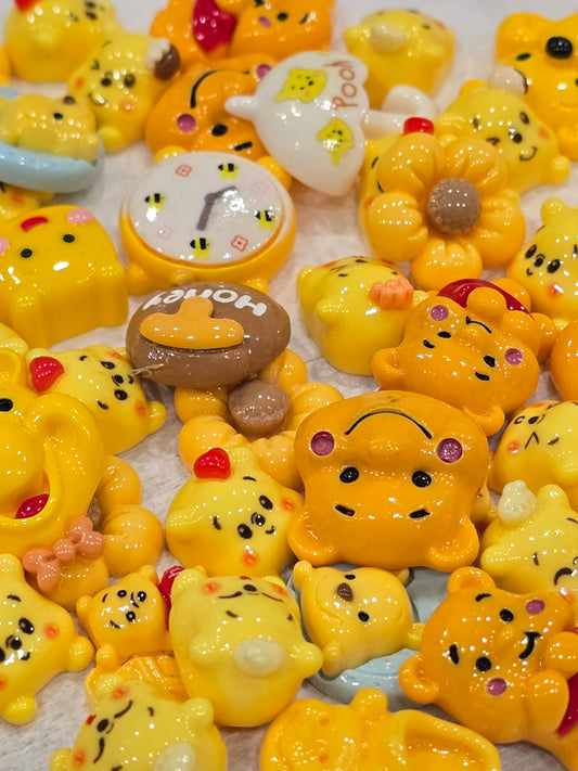 Pooh bear Acrylic mix charms