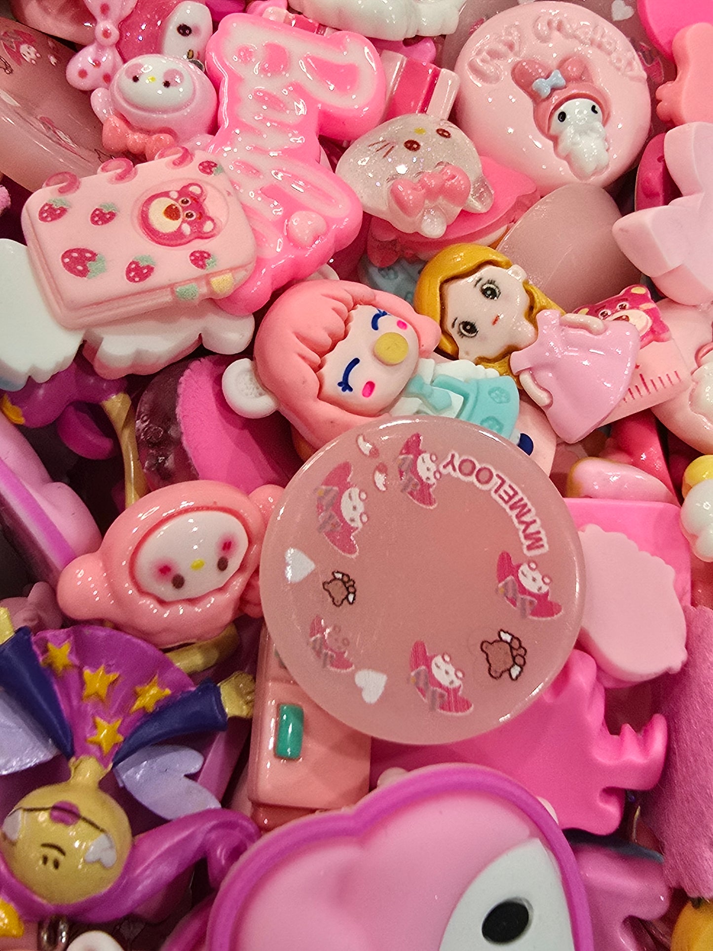 Pink Mix Charms flat back