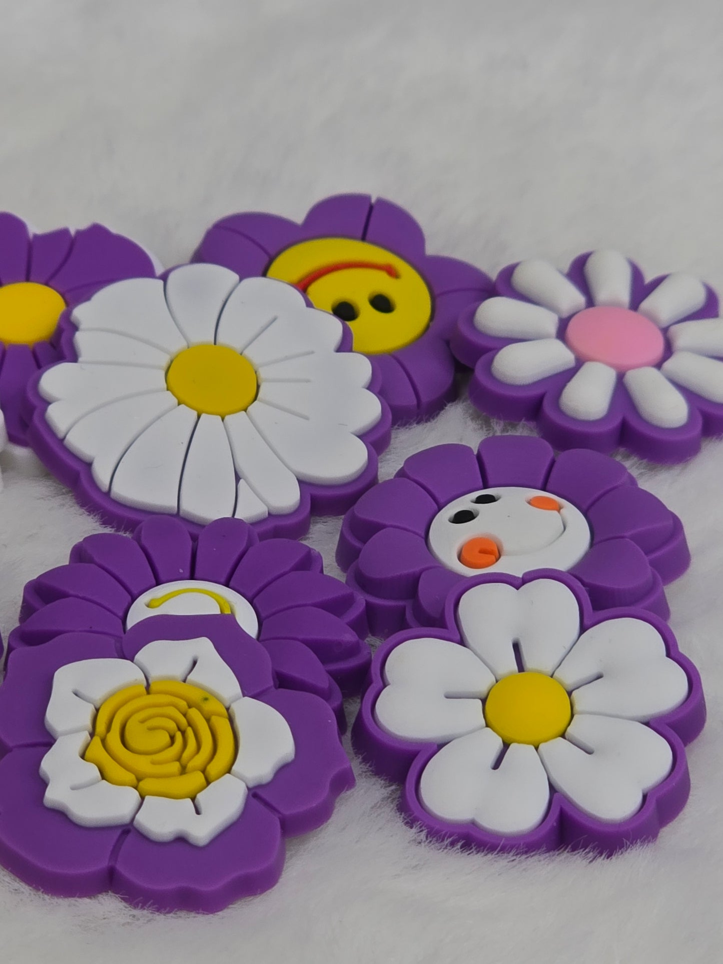 Croc Charms bundle- Purple Flowers- $7/10pcs