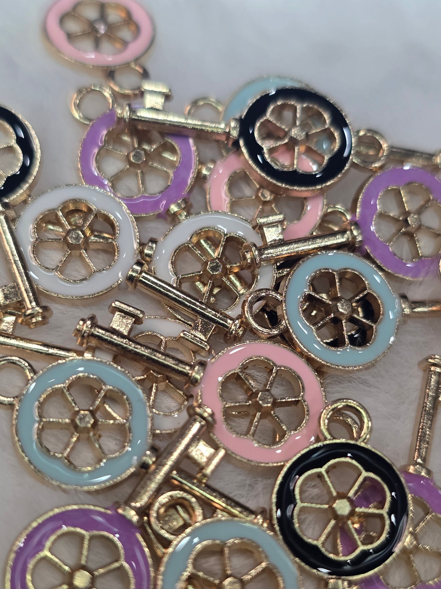 Key lock -Metal Charm Pendant